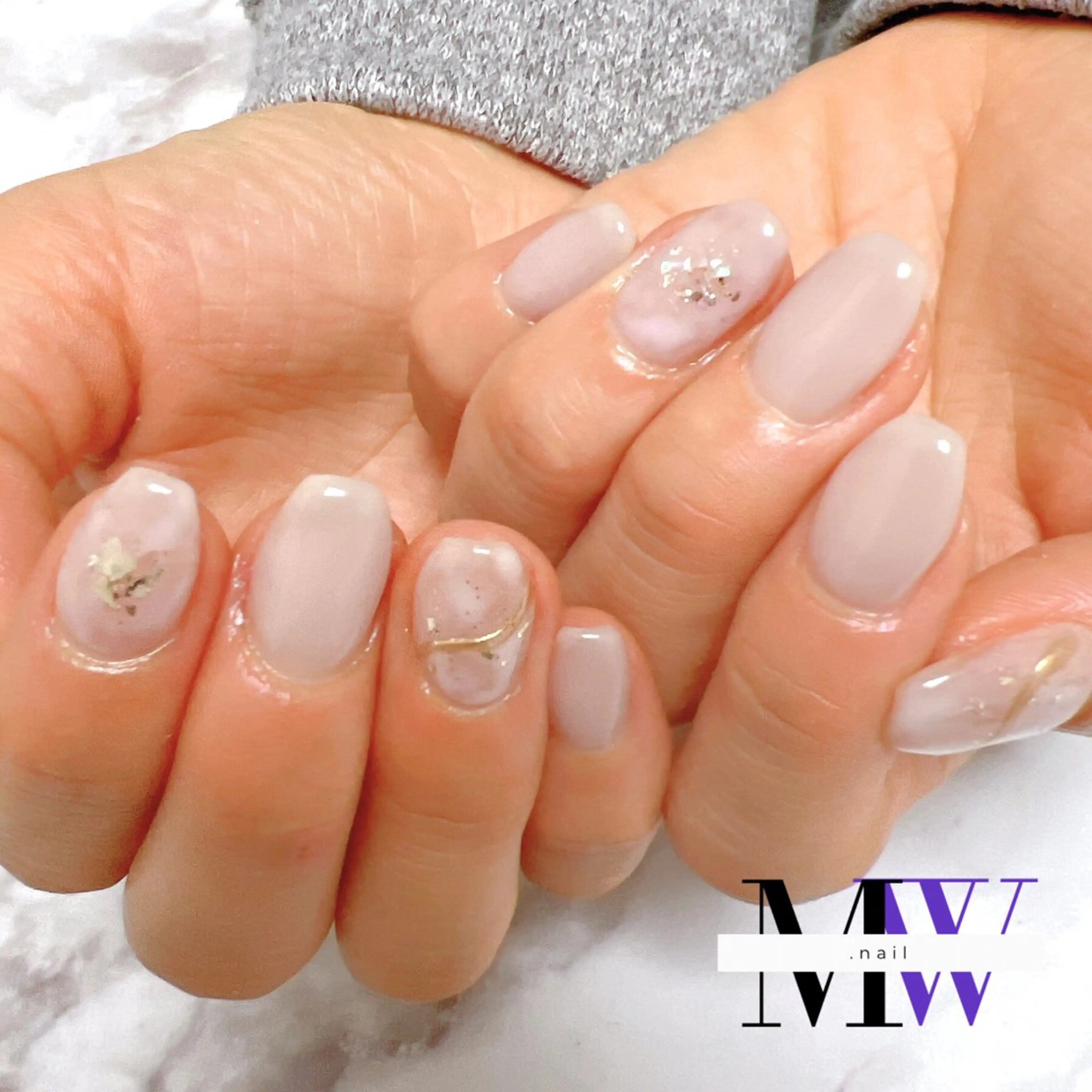 ネイル ニュアンスネイル ハンドネイル MW .nailのネイルデザイン
