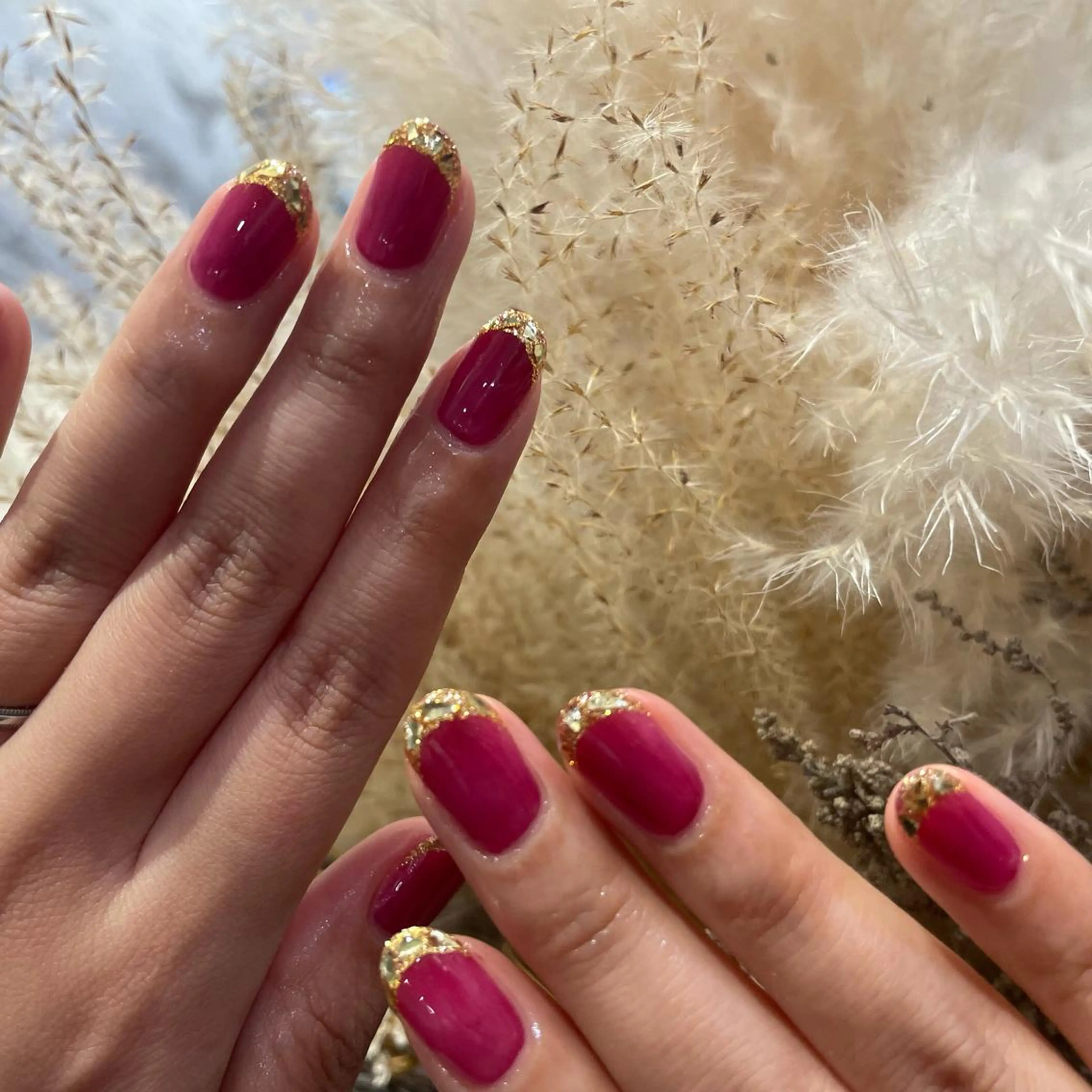 ネイル フレンチネイル ガラスフレンチ ワンカラーネイル Classy【クラッシー】所属・Classy: Mizukiのネイルデザイン