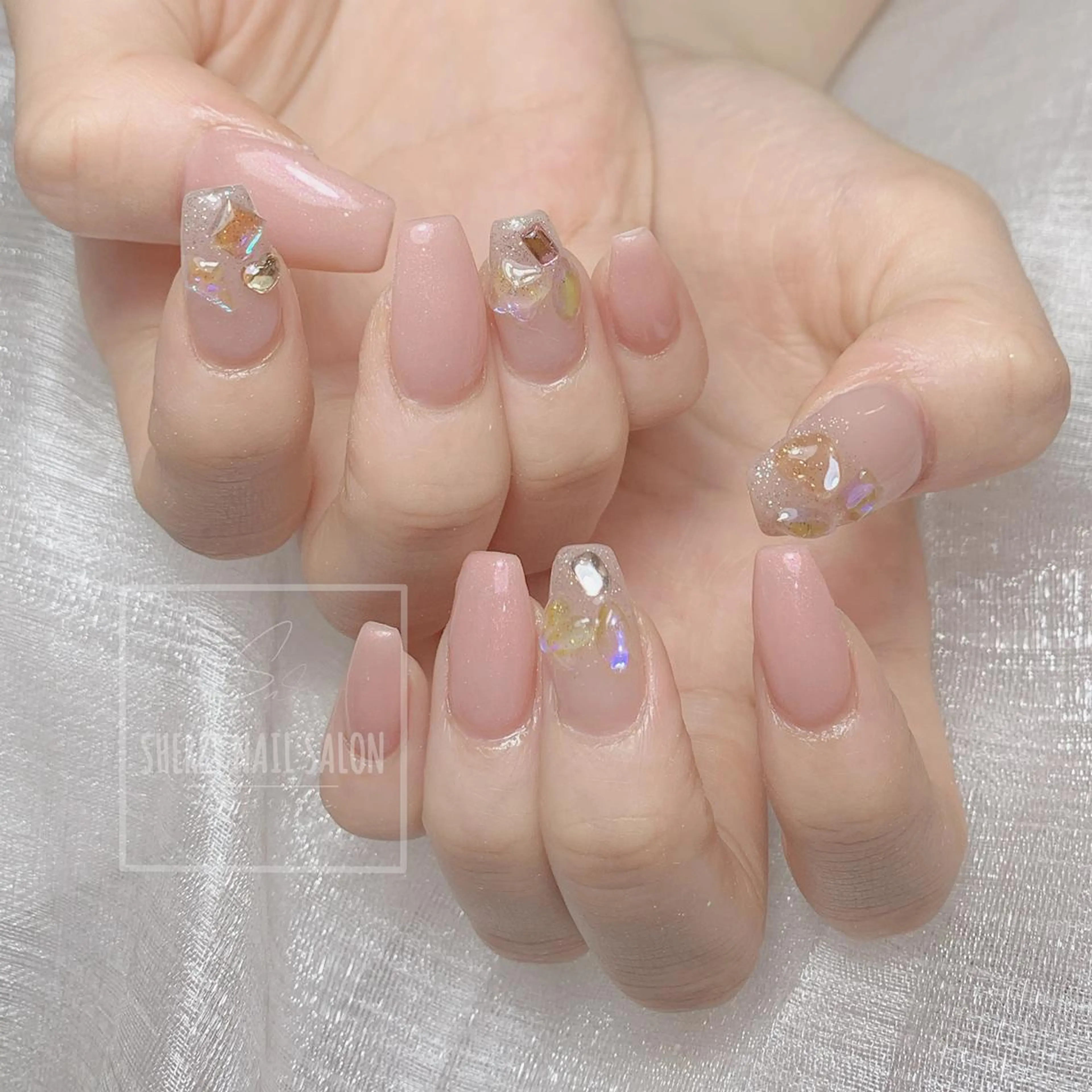 ネイル アートネイル チークネイル フレンチネイル ジェルネイル グラデーション moe自宅ネイルサロン所属・萌 自宅ネイルサロンのネイルデザイン