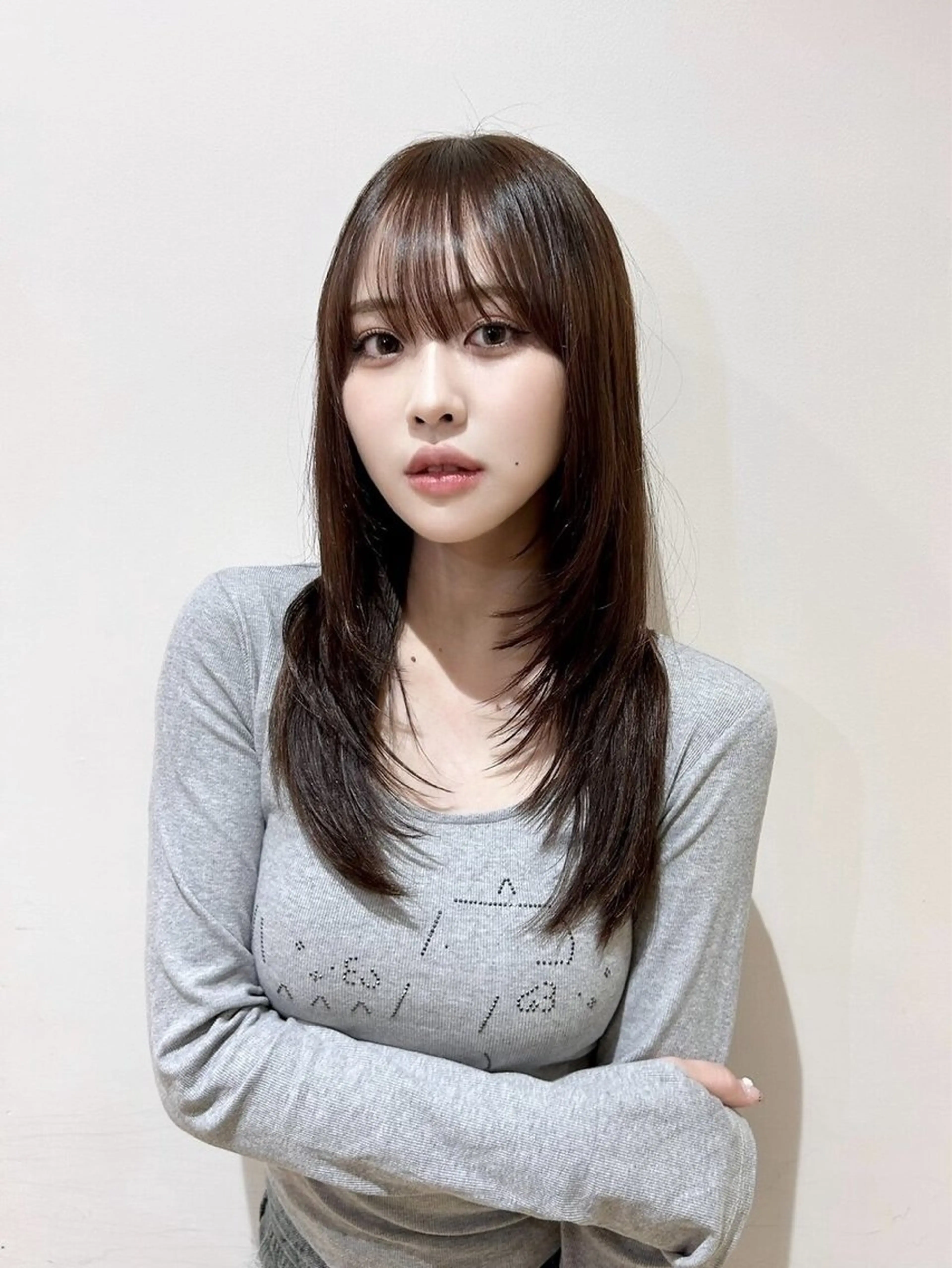 ミディアム カット トリートメント Maison髪質改善 レイヤー/三宮のヘアスタイル