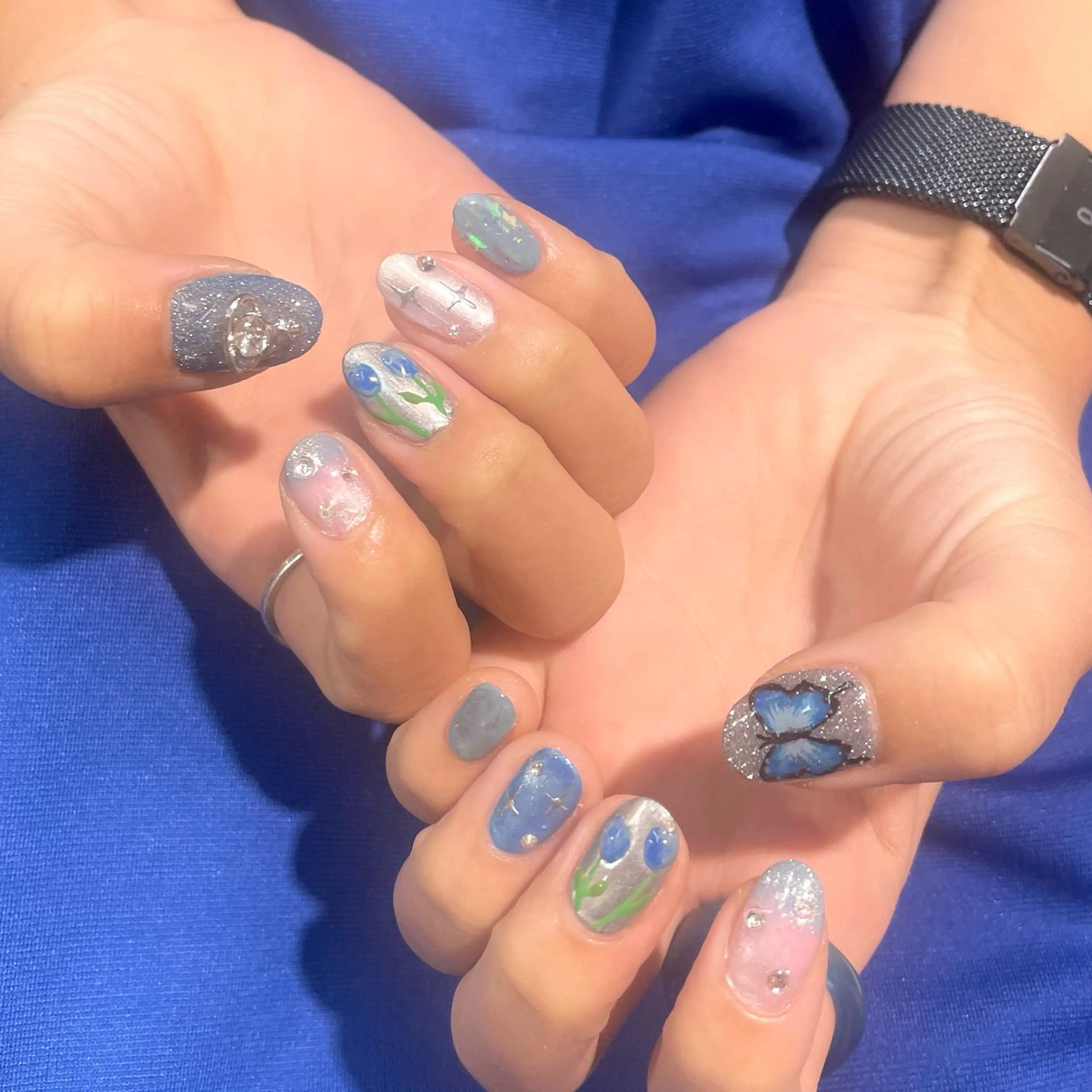 ネイル AMRITA omotesando所属・艶ｶﾗｰ･:*個性派 ﾈｲﾙ🦋mire-のネイルデザイン