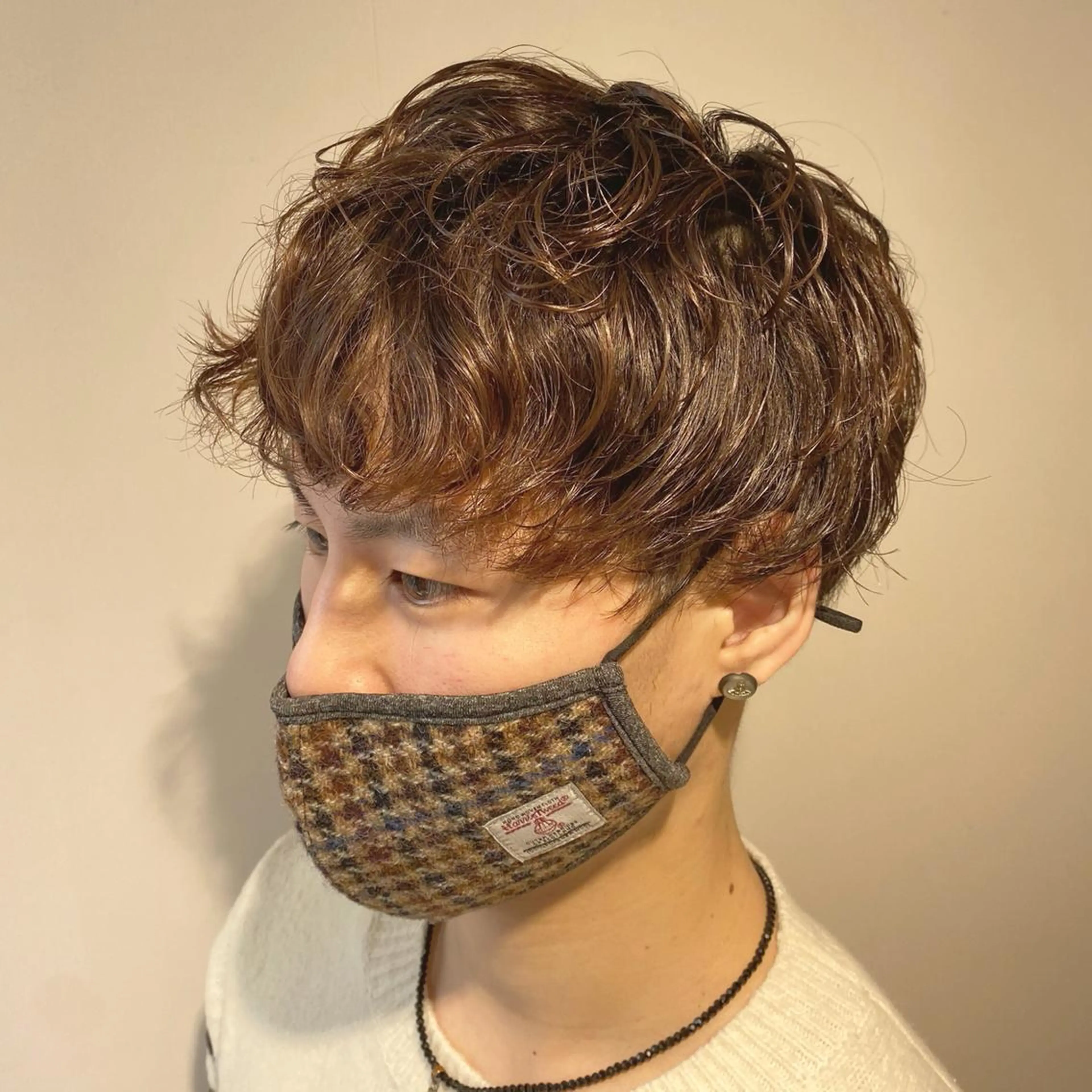 ショート パーマ メンズ キッズ メンズパーマ 刈り上げ カット パーマ 橋本 琉磨のヘアスタイル