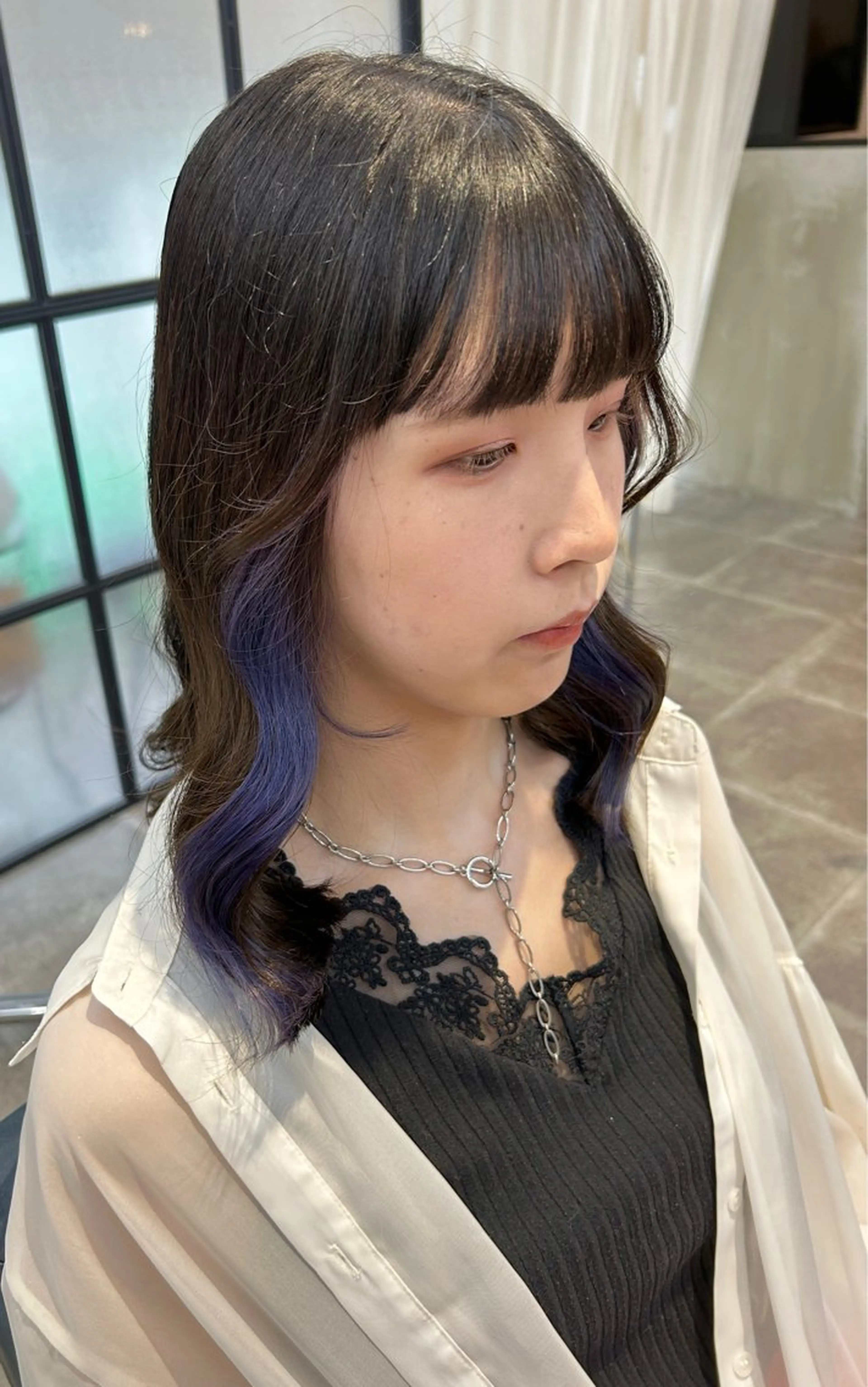 ロング カラー ヘアカラー トリートメント newi梅田🫧韓国 ヘア🫧sakiのヘアスタイル