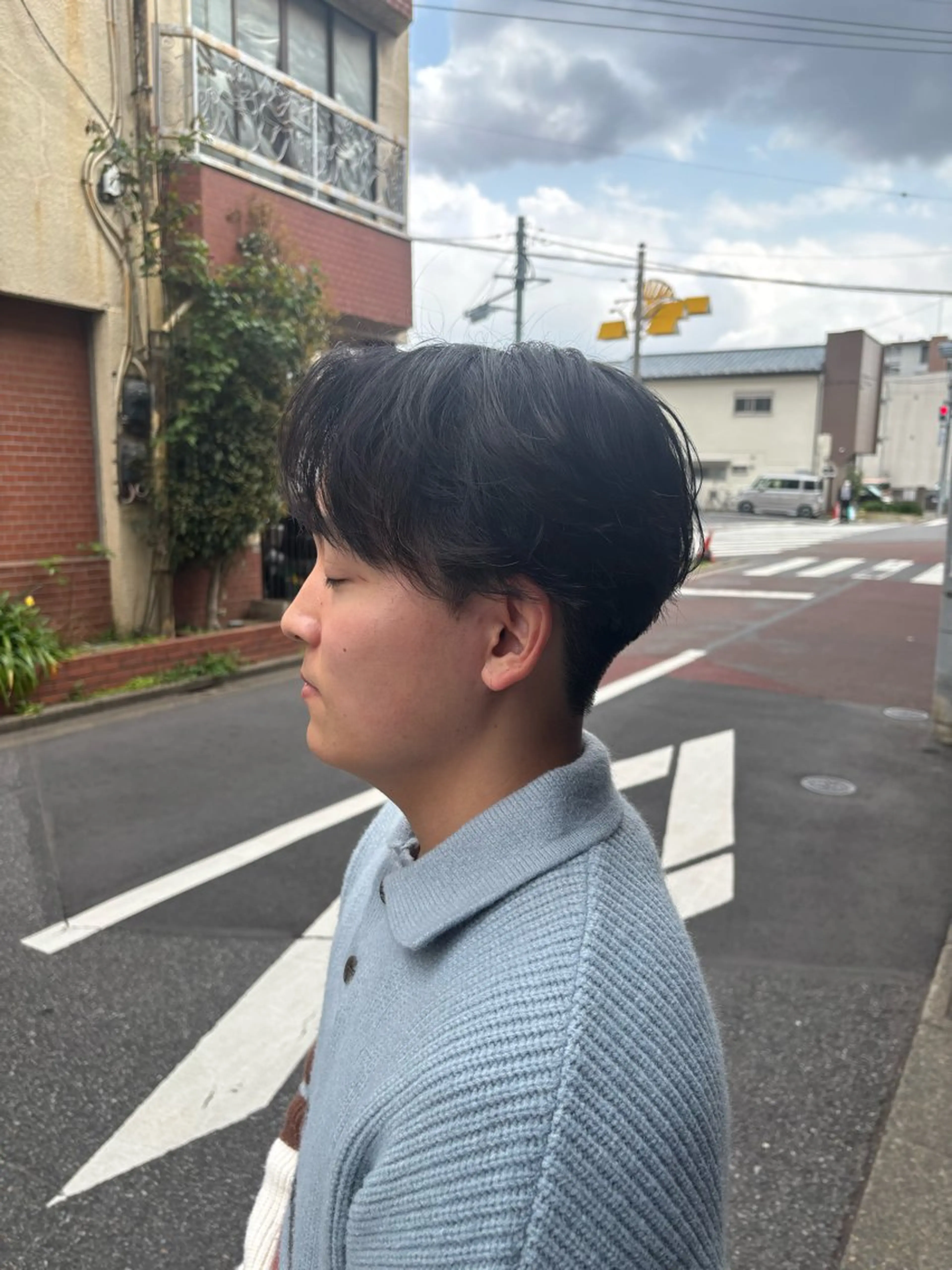 パーマ メンズ メンズパーマ ニュアンスパーマ カット パーマ トリートメント 波巻き/ツイスパ/ 短髪/鈴木俊也のヘアスタイル