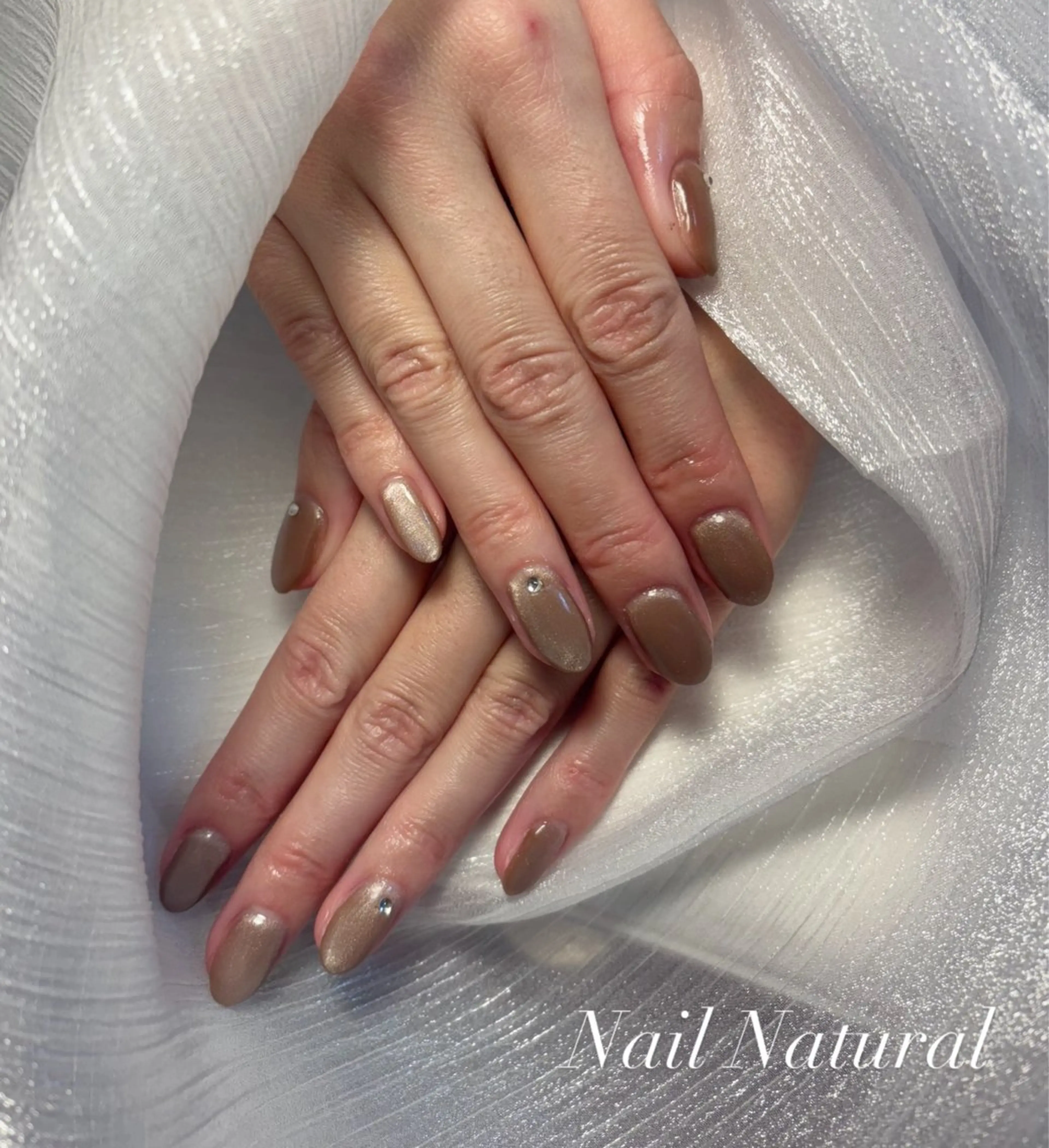 ネイル フラッシュネイル フットネイル フレンチネイル ジェルネイル ガラスフレンチ ハンドネイル Nail salon Natulalのネイルデザイン