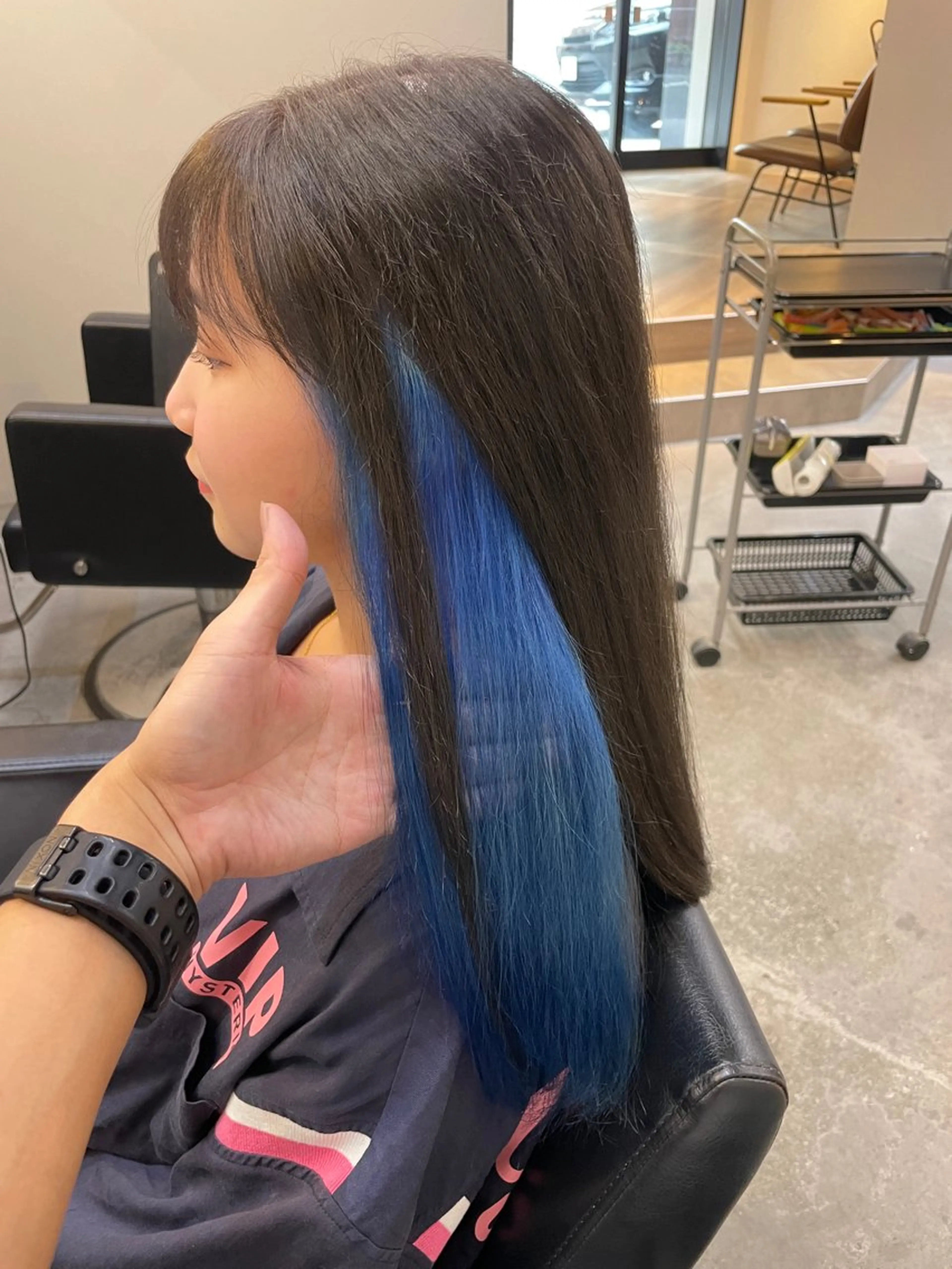 セミロング カラー ヘアカラー トリートメント 16日~benji 福間店です 長木のヘアスタイル