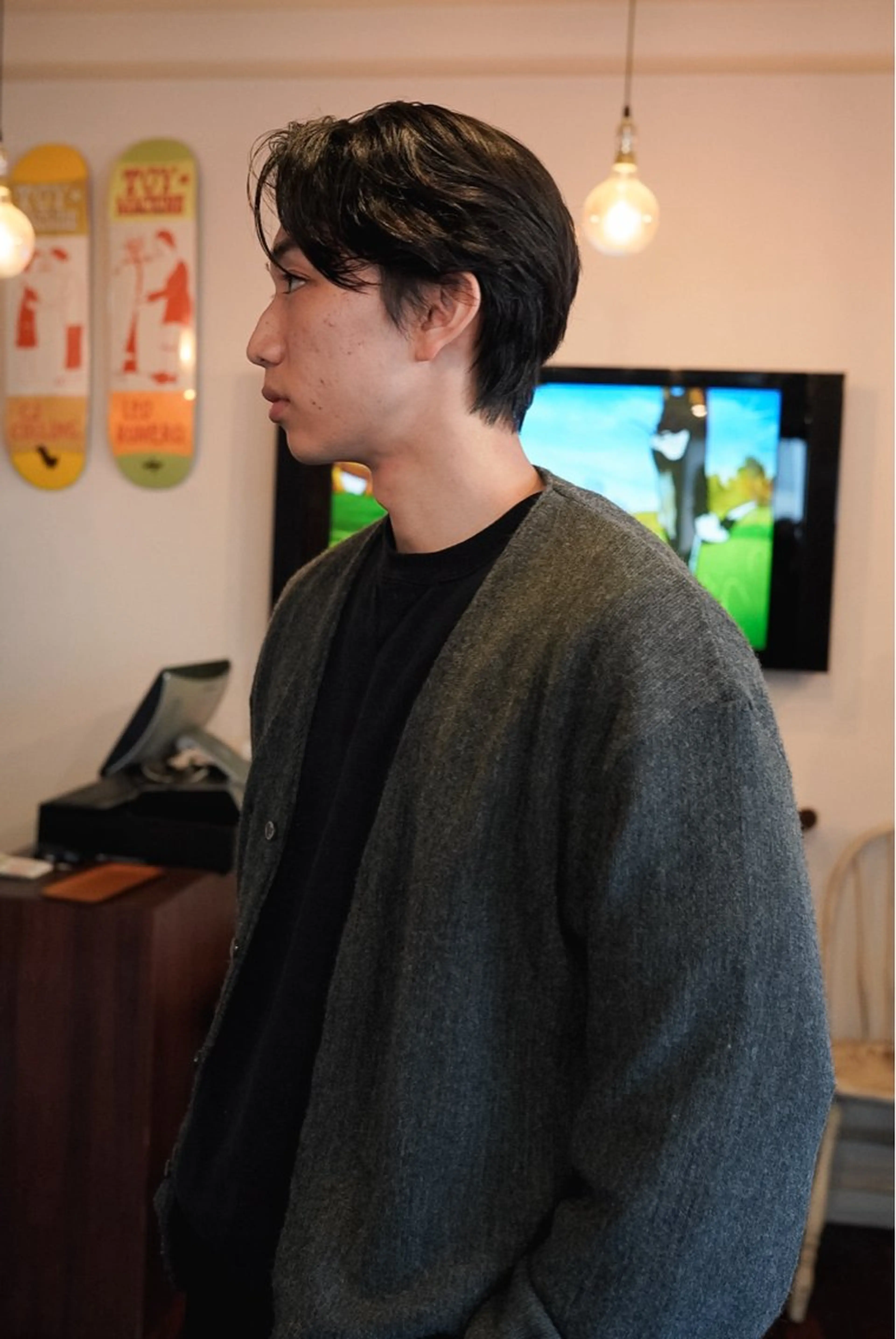 ミディアム メンズ 千葉 慎也のヘアスタイル