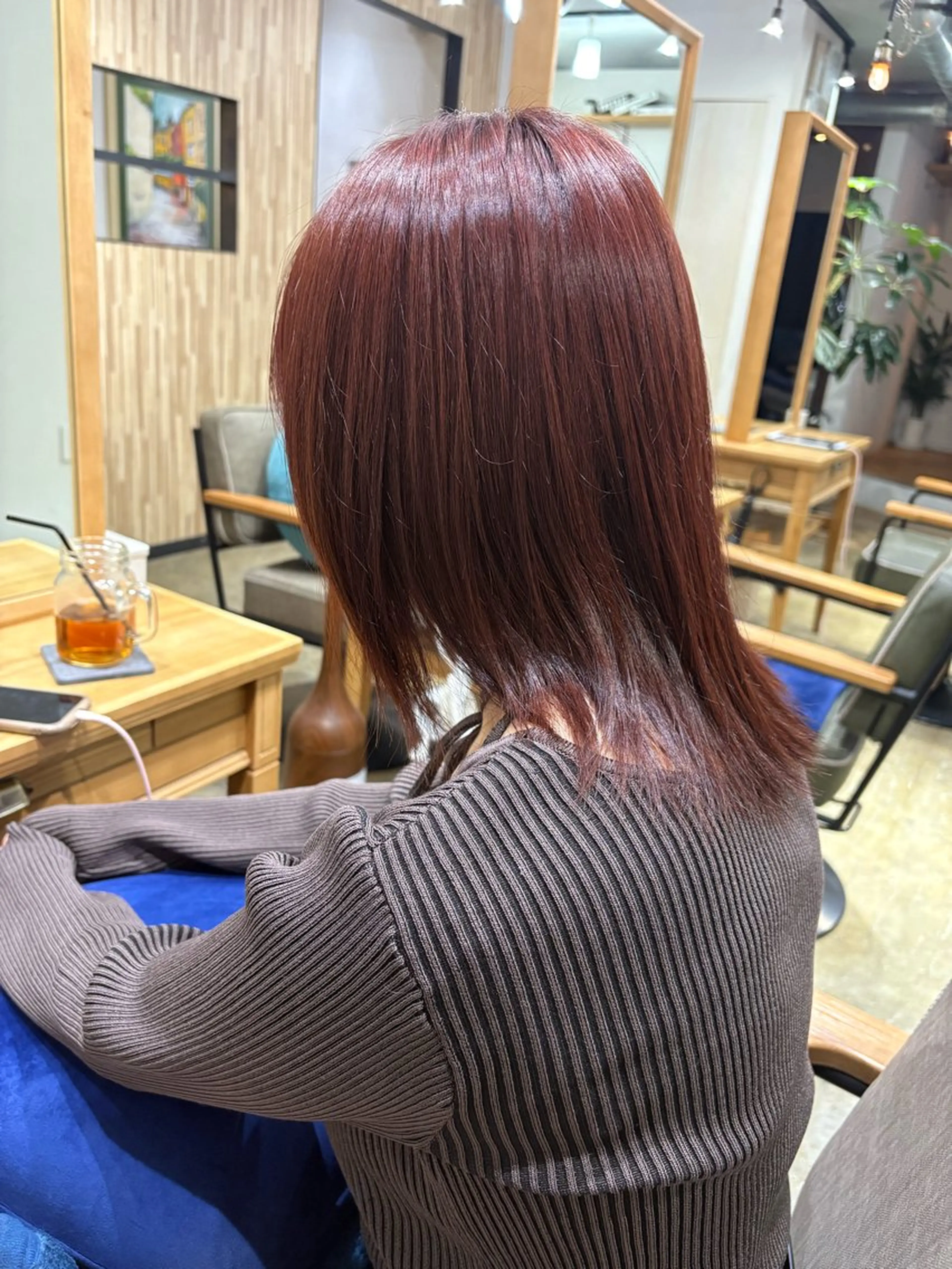 【暖色好きさん】🍒ピンク・カシスカラー＋トリートメント🍒の写真