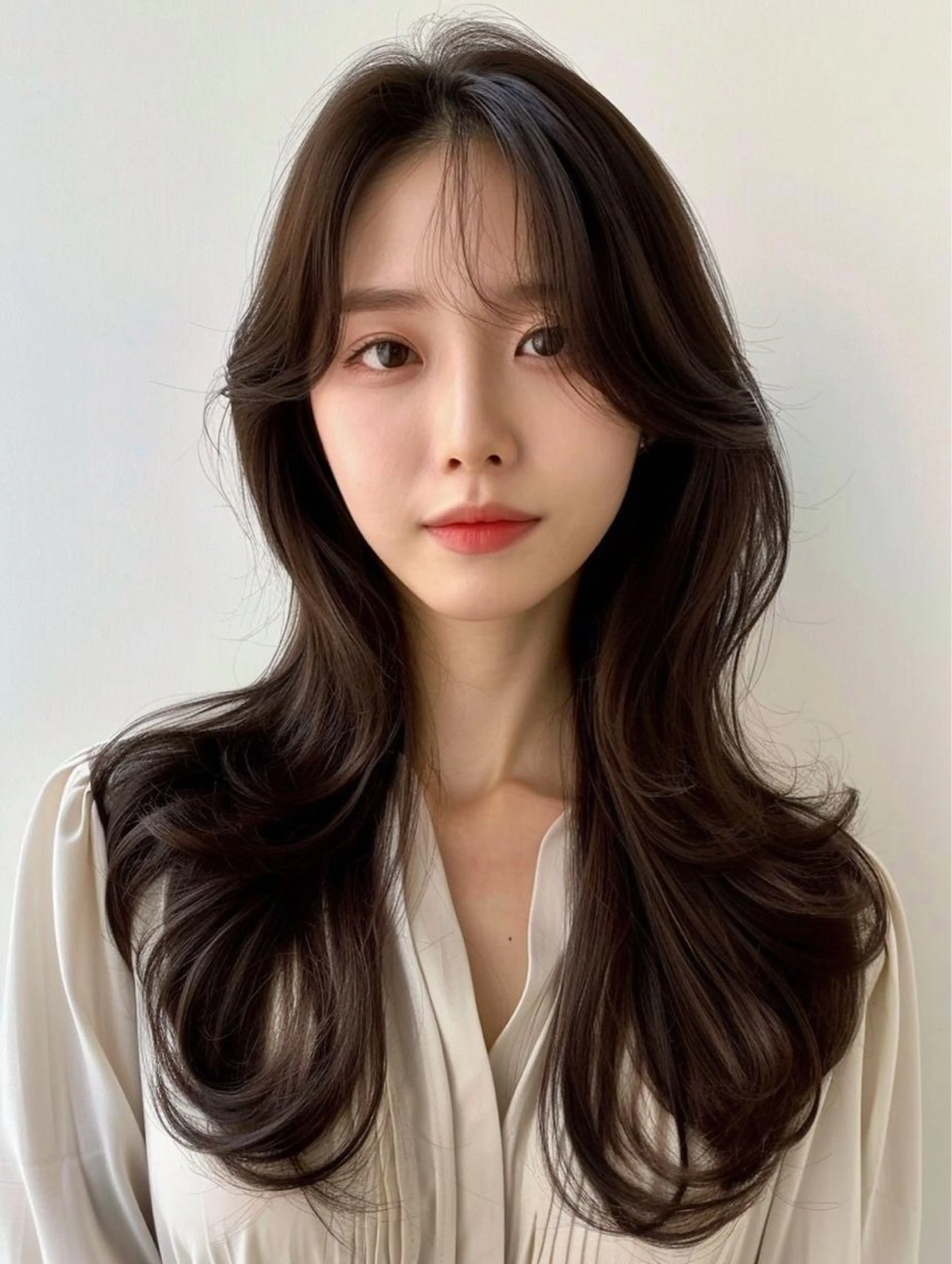 ロング ハイライト 髪質改善 韓国風ヘア レイヤーカット 縮毛矯正 カット トリートメント 当日予約◎/縮毛矯正 /艶カラー/雨森大晃のヘアスタイル