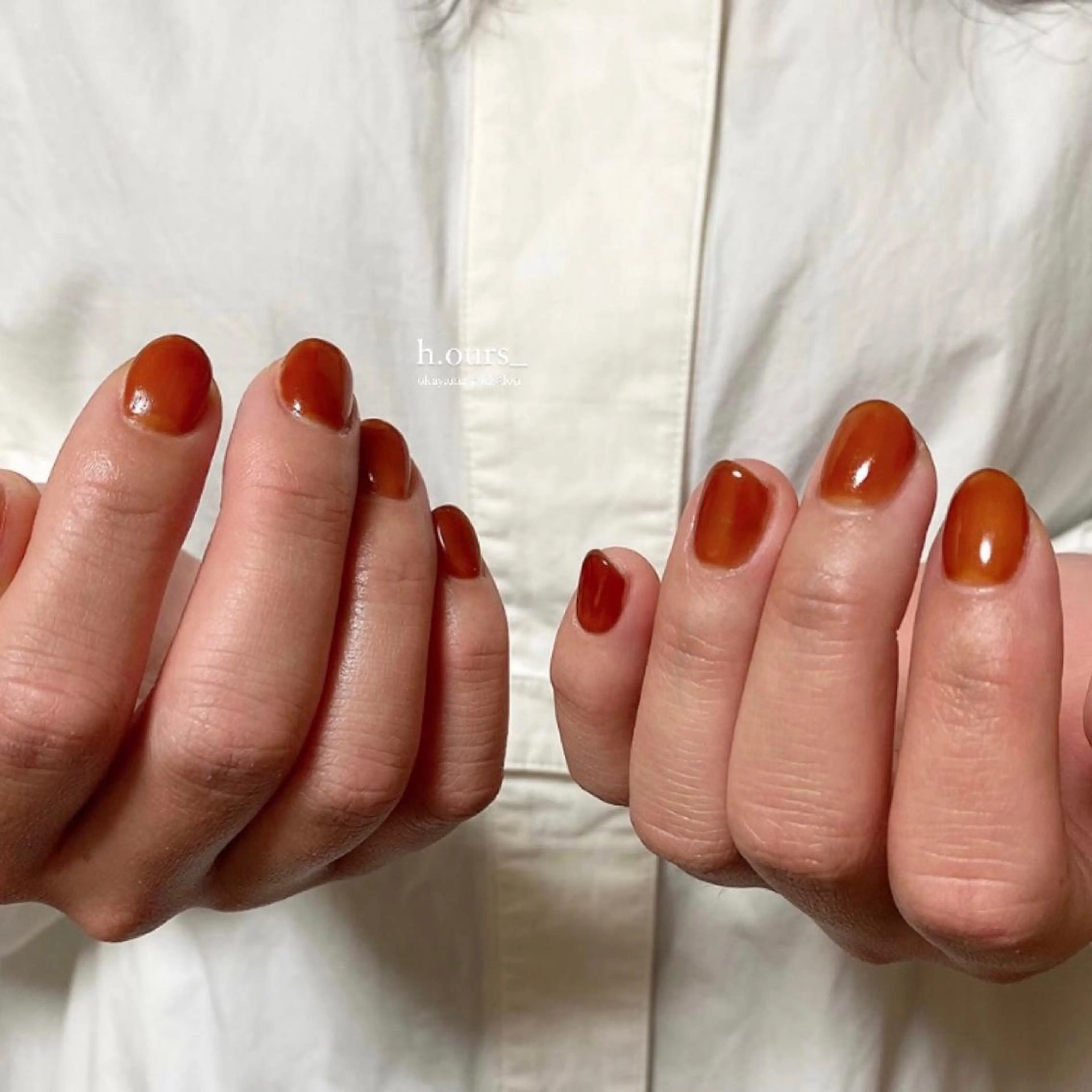 ネイル オフィスネイル ワンカラーネイル シンプルネイル h.ours _のネイルデザイン