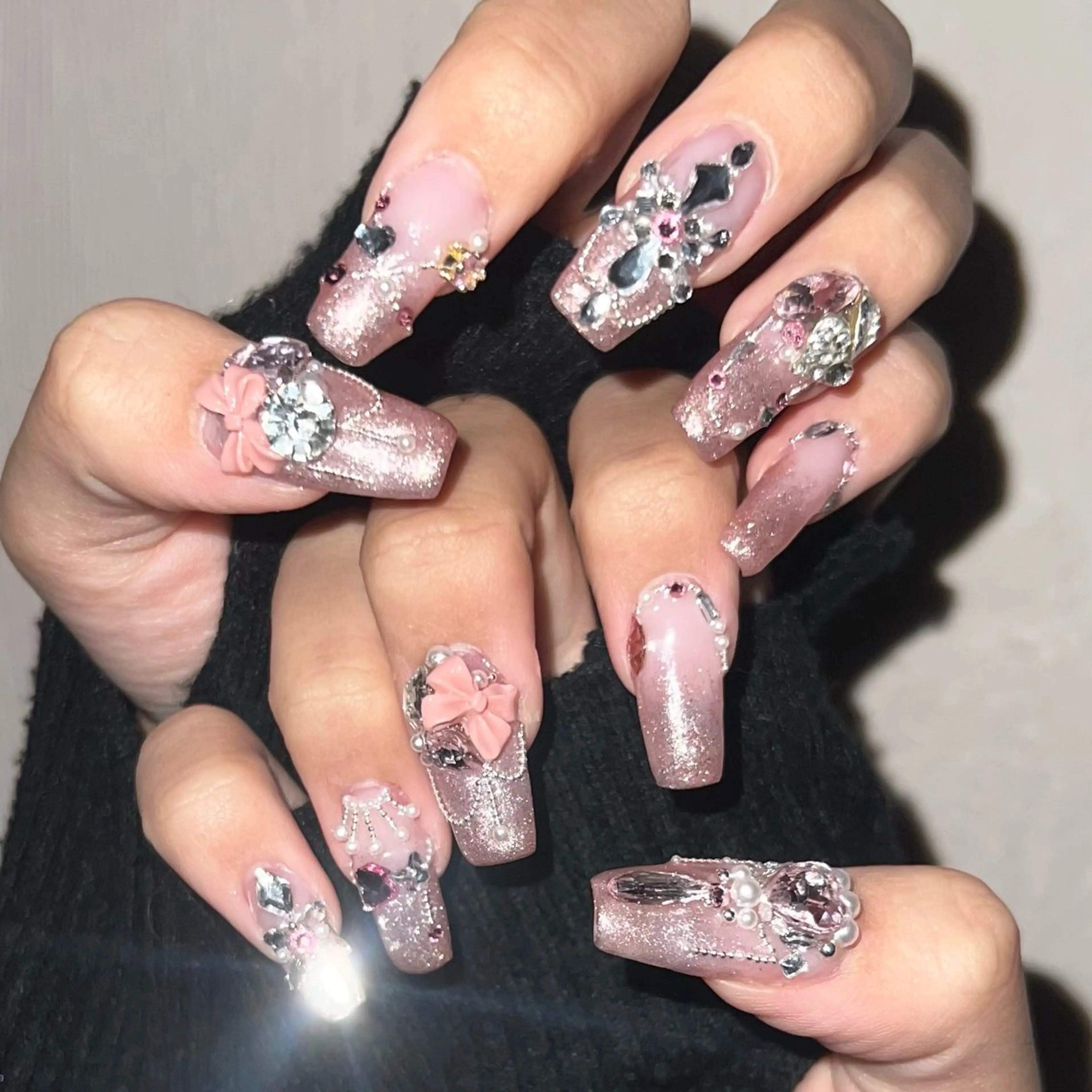 ネイル キラキラネイル 持ち込み ハンドネイル mao lilu/高崎のネイルデザイン