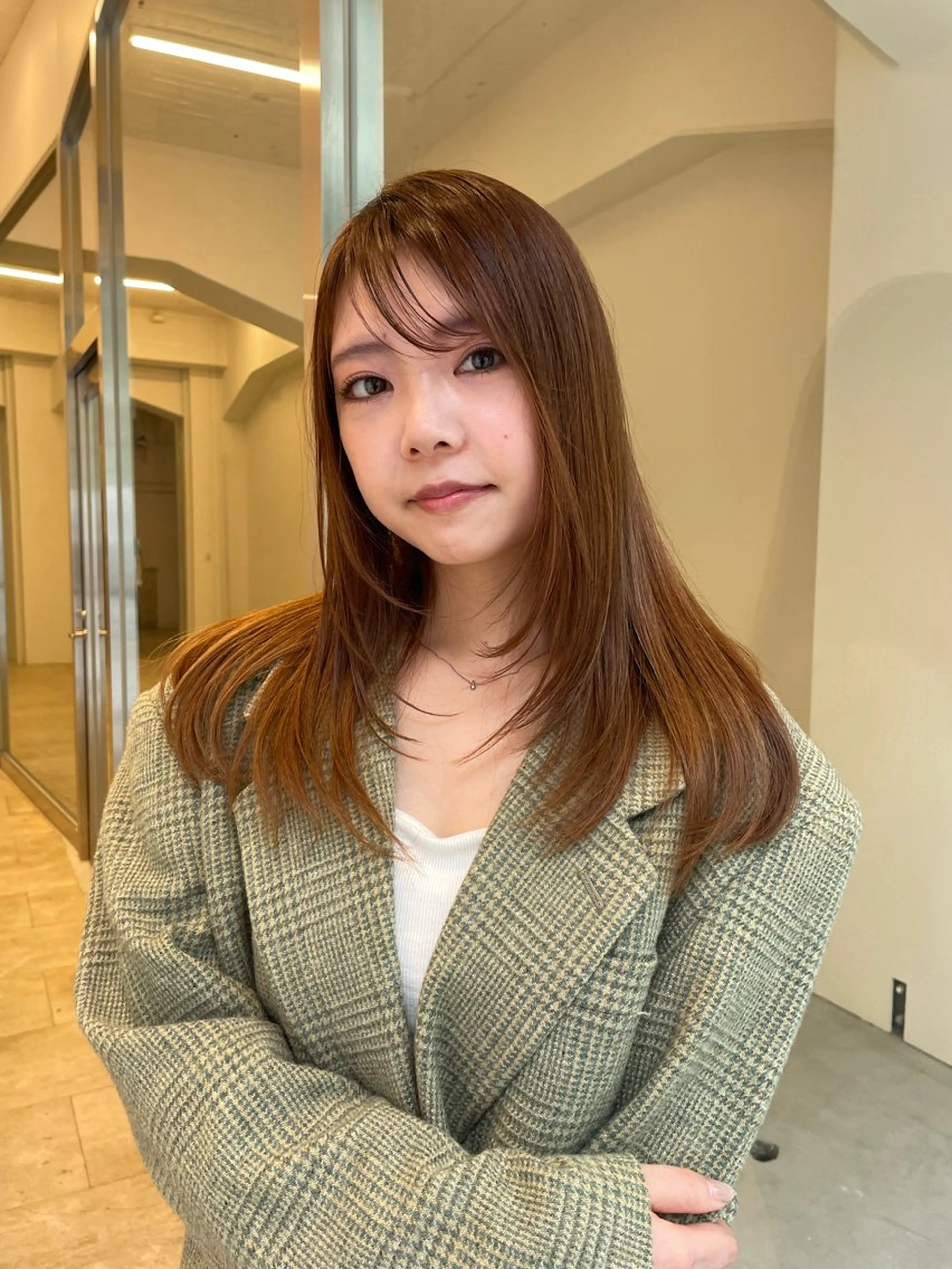 ロング 顔周りカット レイヤーカット ボブ ホノカのヘアスタイル