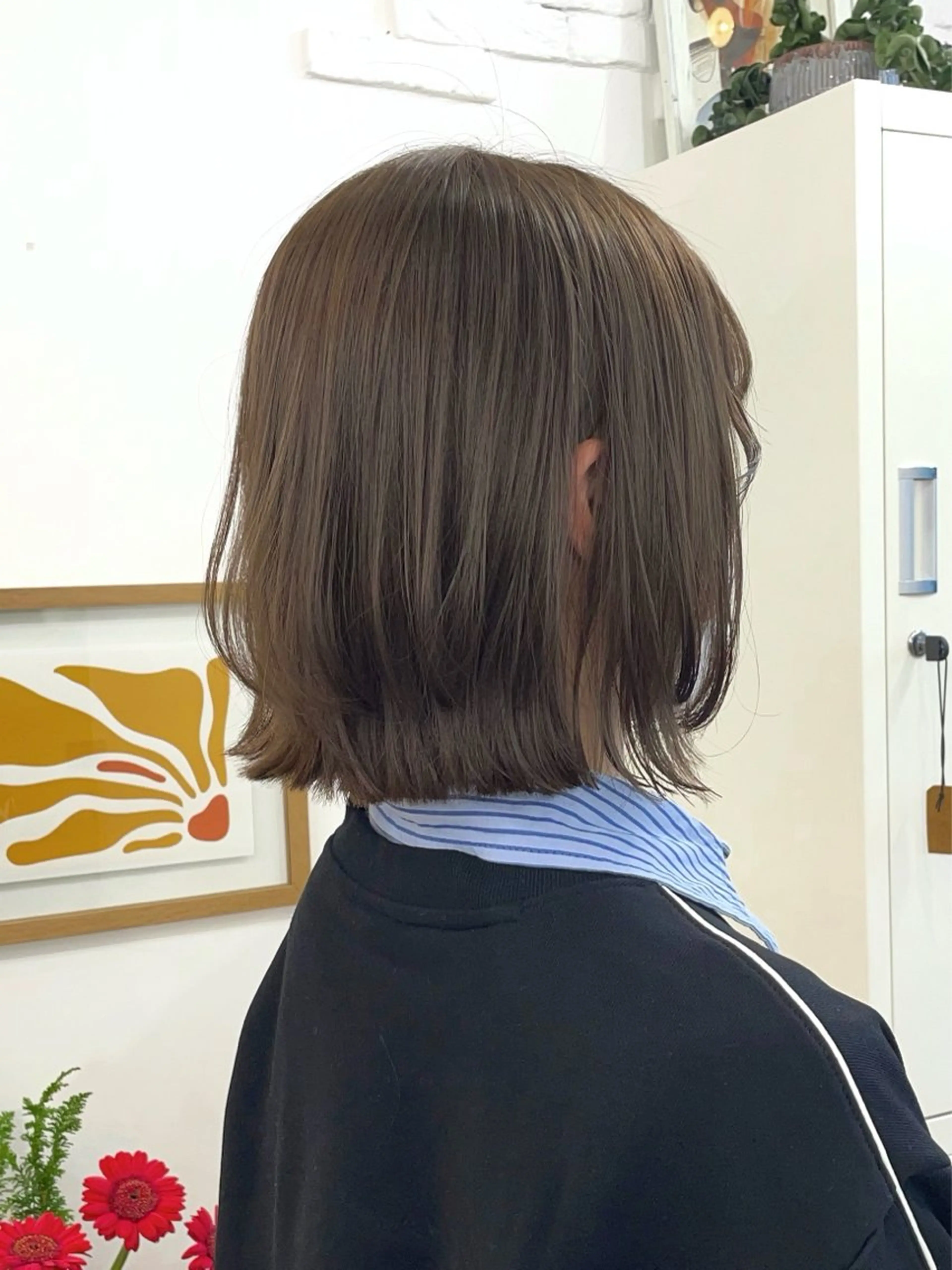 ショート カラー ブリーチ 透明感カラー ダブルカラー グレージュ ブリーチなしカラー ヘアカラー トリートメント ✨髪質改善✨原宿 えのもと　はなのヘアスタイル