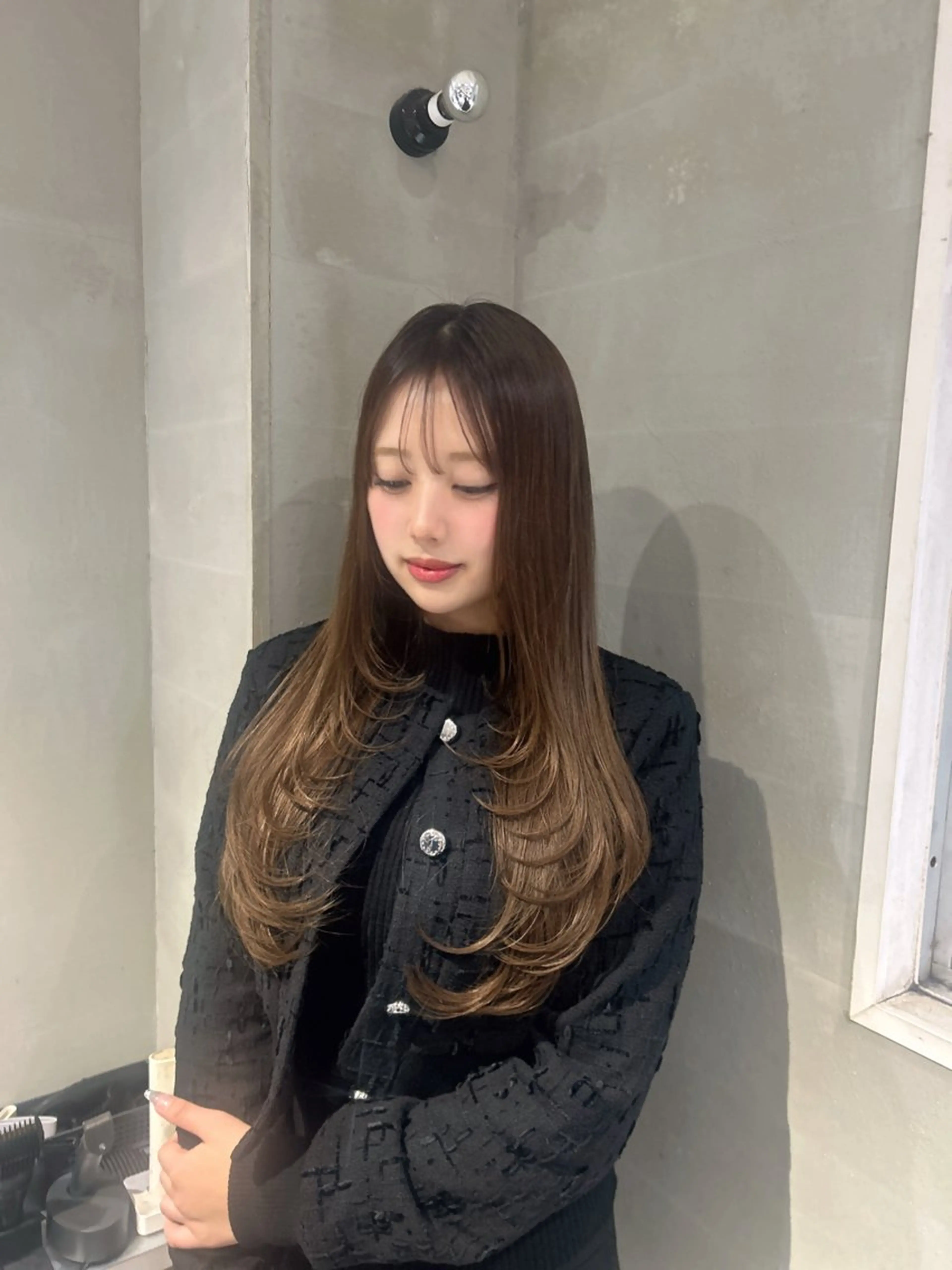 ロング ロングレイヤー 顔まわりレイヤー 髪質改善 韓国風ヘア レイヤーカット カット トリートメント 透明感×韓国ヘア 🇰🇷きららのヘアスタイル