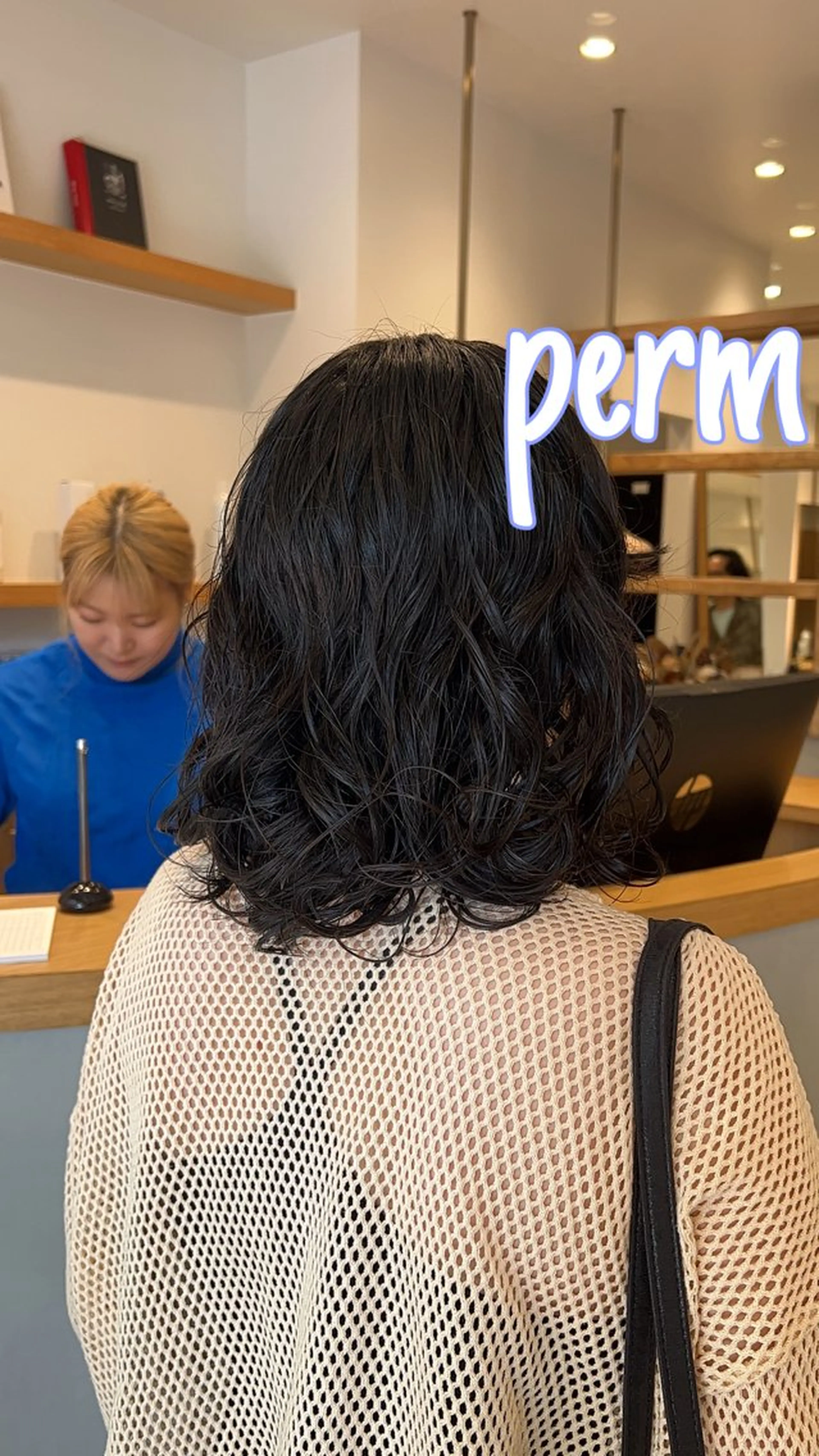 ミディアム パーマ ミディアムパーマ 伸ばしかけ パーマ/髪質改善 【榎本千夏】のヘアスタイル