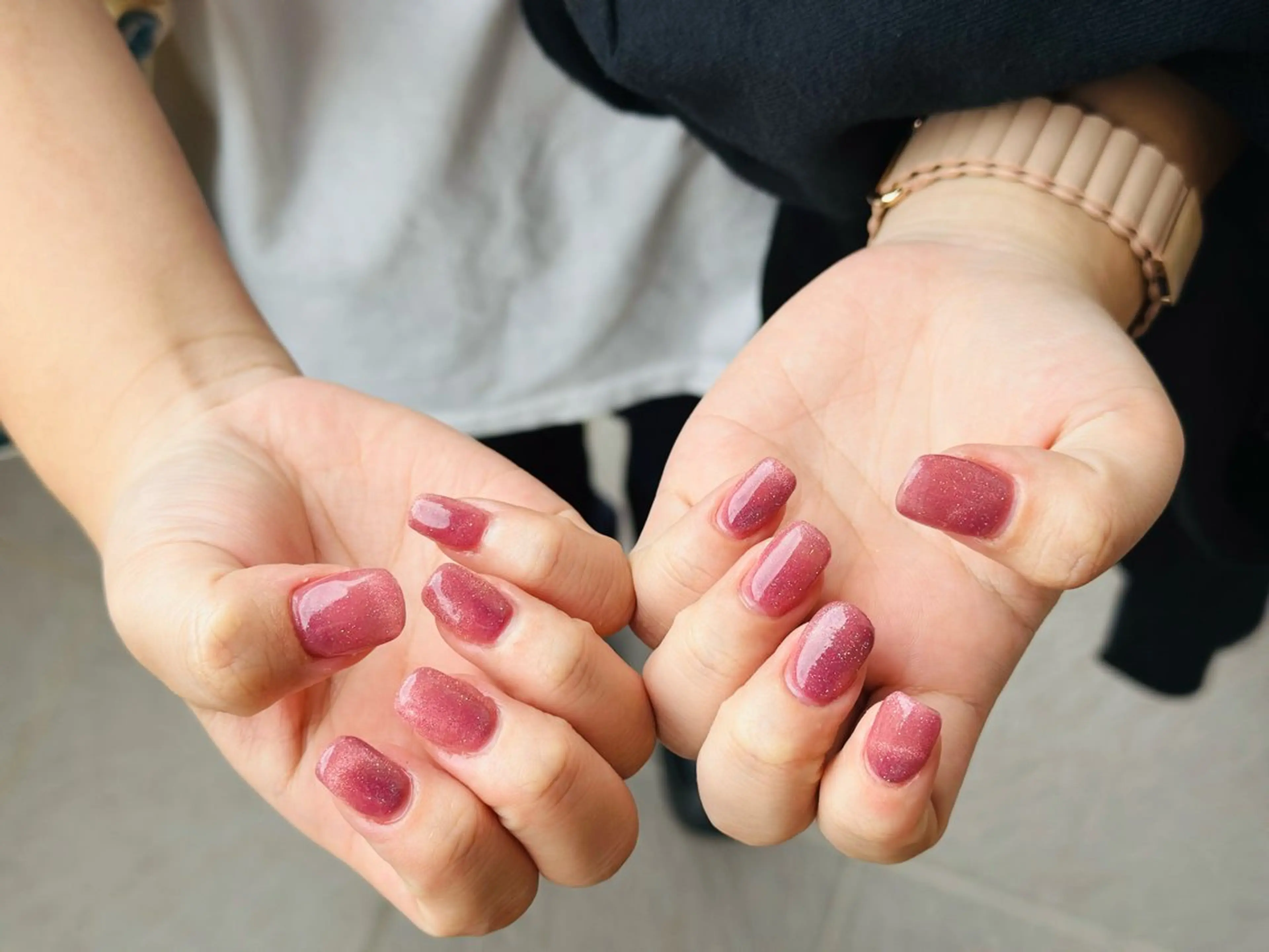 ネイル 長さ出し マグネットネイル マグネットワンカラー ワンカラーネイル nailsalon oluoluのネイルデザイン