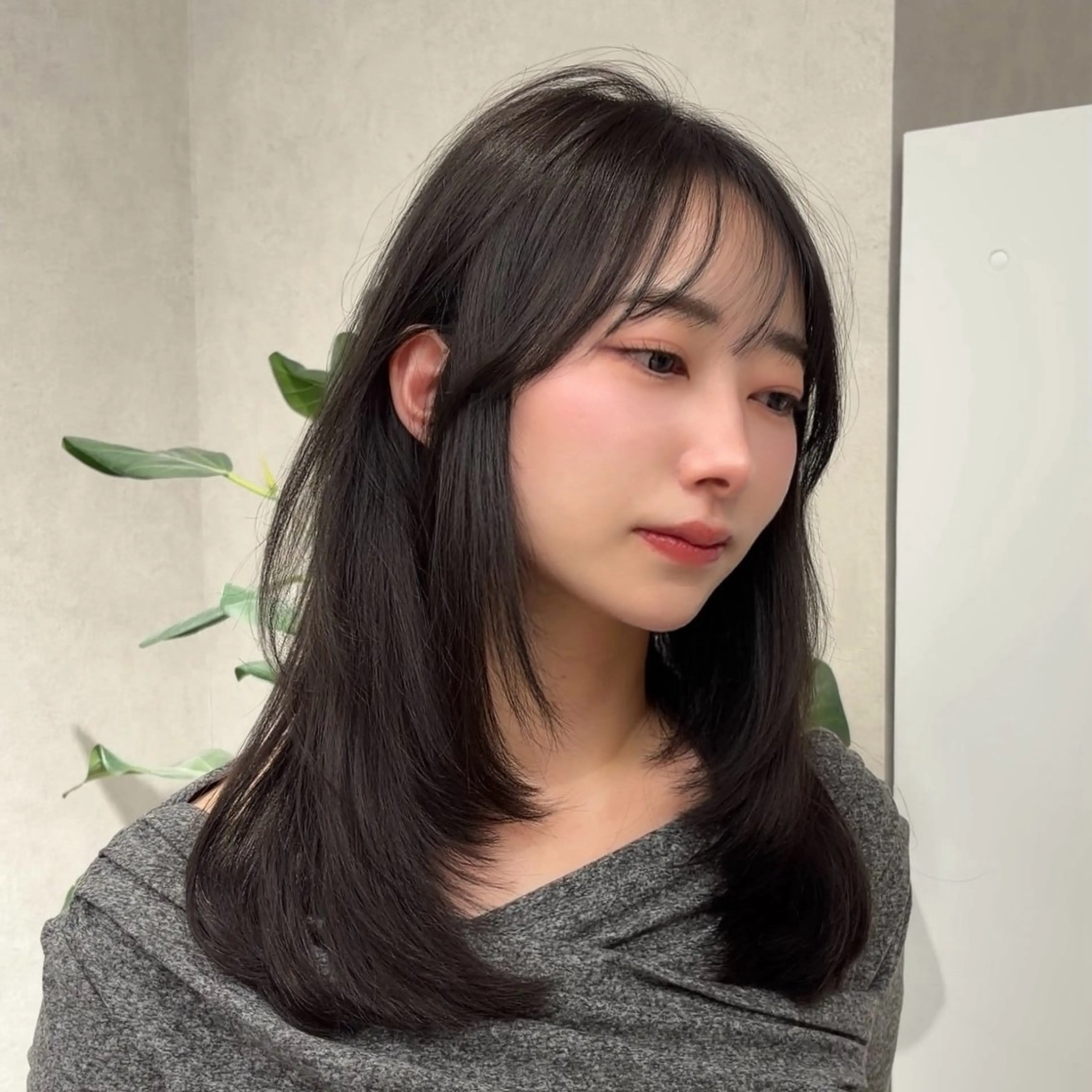 セミロング カット トリートメント ヘッドスパ 結べるレイヤーカット /カラー/あさかのヘアスタイル