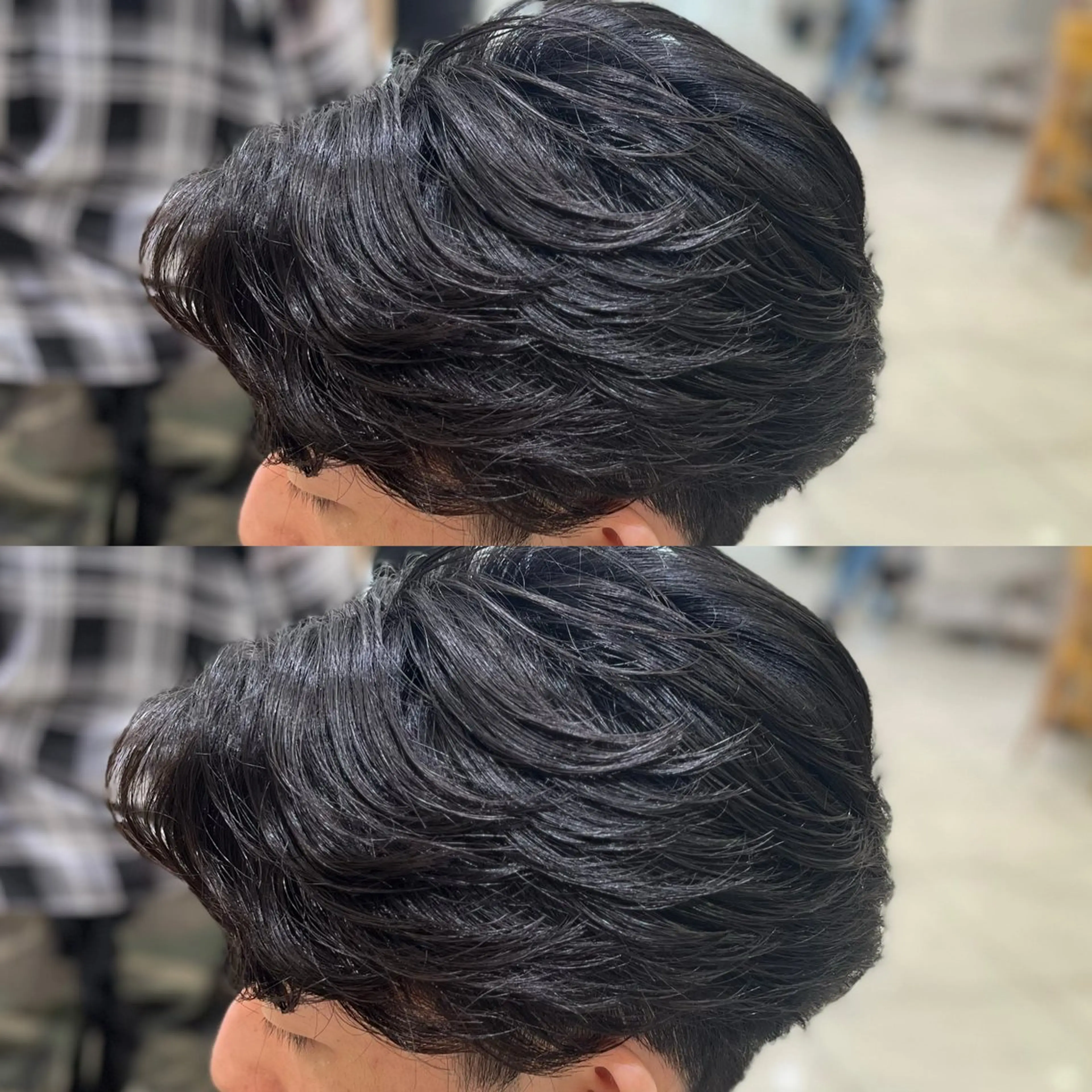 パーマ メンズ センターパート フェザーパーマ メンズパーマ カット パーマ トリートメント ヘアセット 【メンズパーマ✨️ 髪質改善矯正】岩城のヘアスタイル