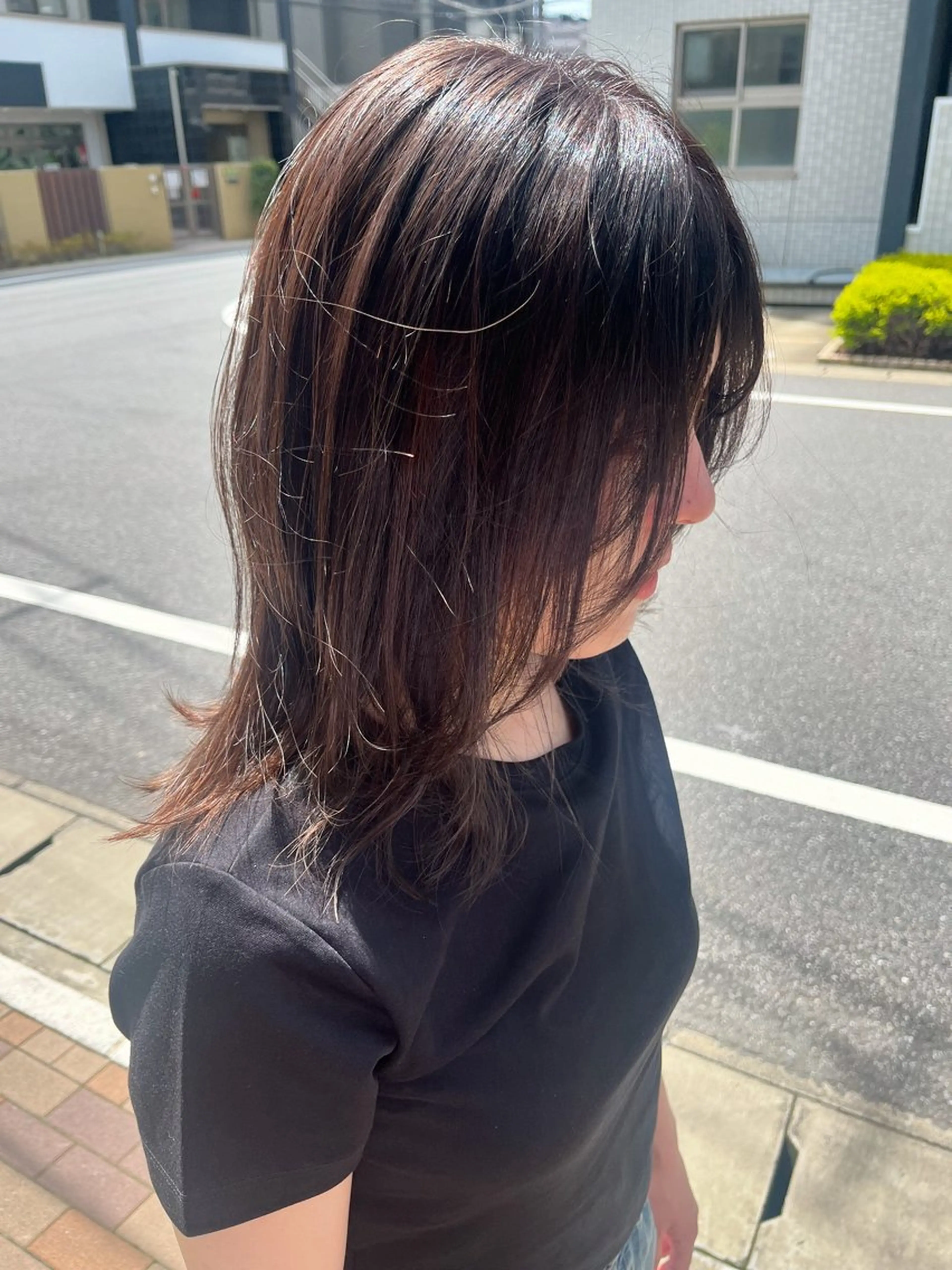 ミディアム カラー アッシュ 透明感カラー ウルフカット RIM店長 /メンズ◎/栗原柊のヘアスタイル