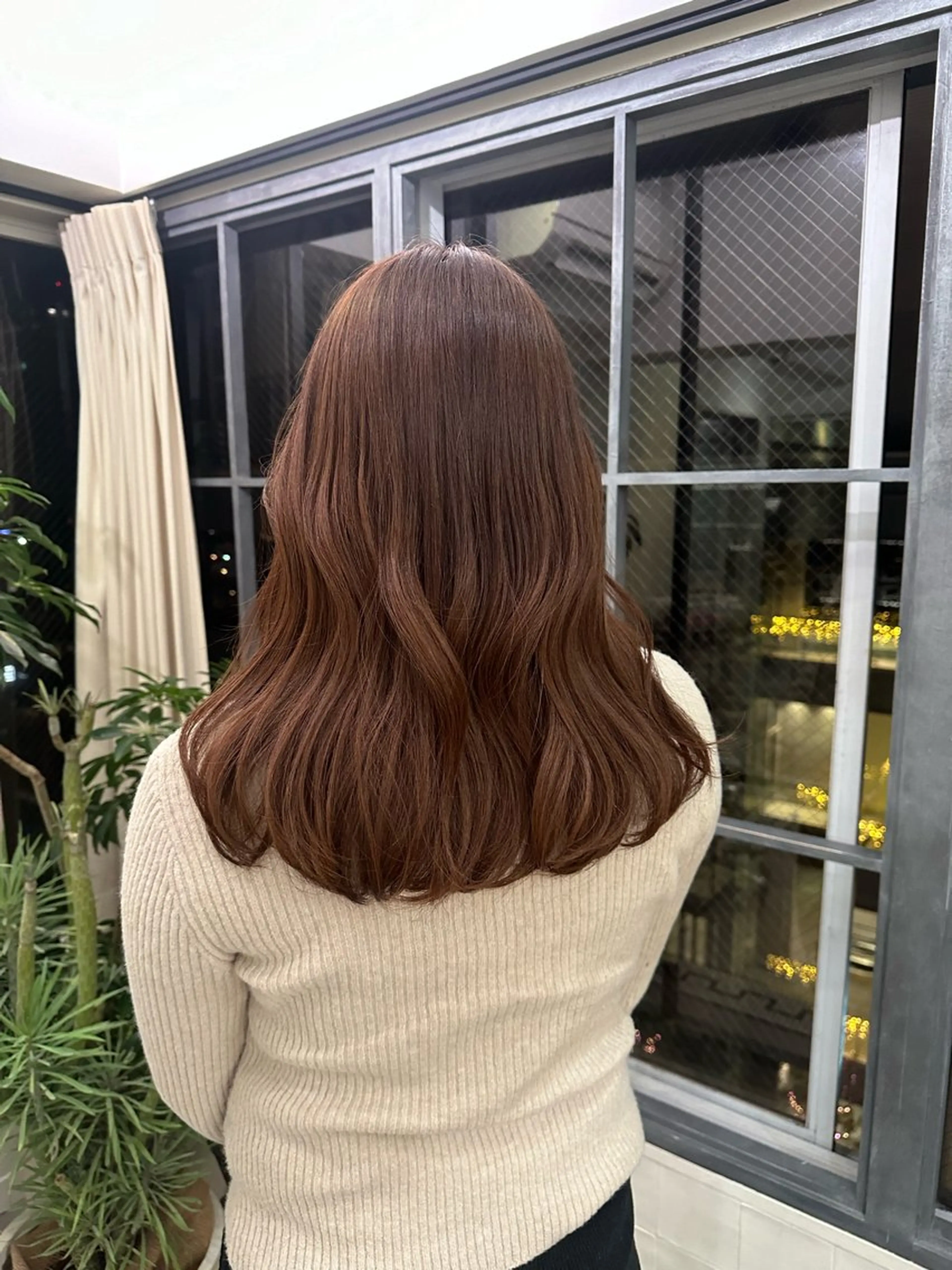 セミロング オレンジブラウン レイヤーカット‎🤍 /ともえ🤎🧸のヘアスタイル