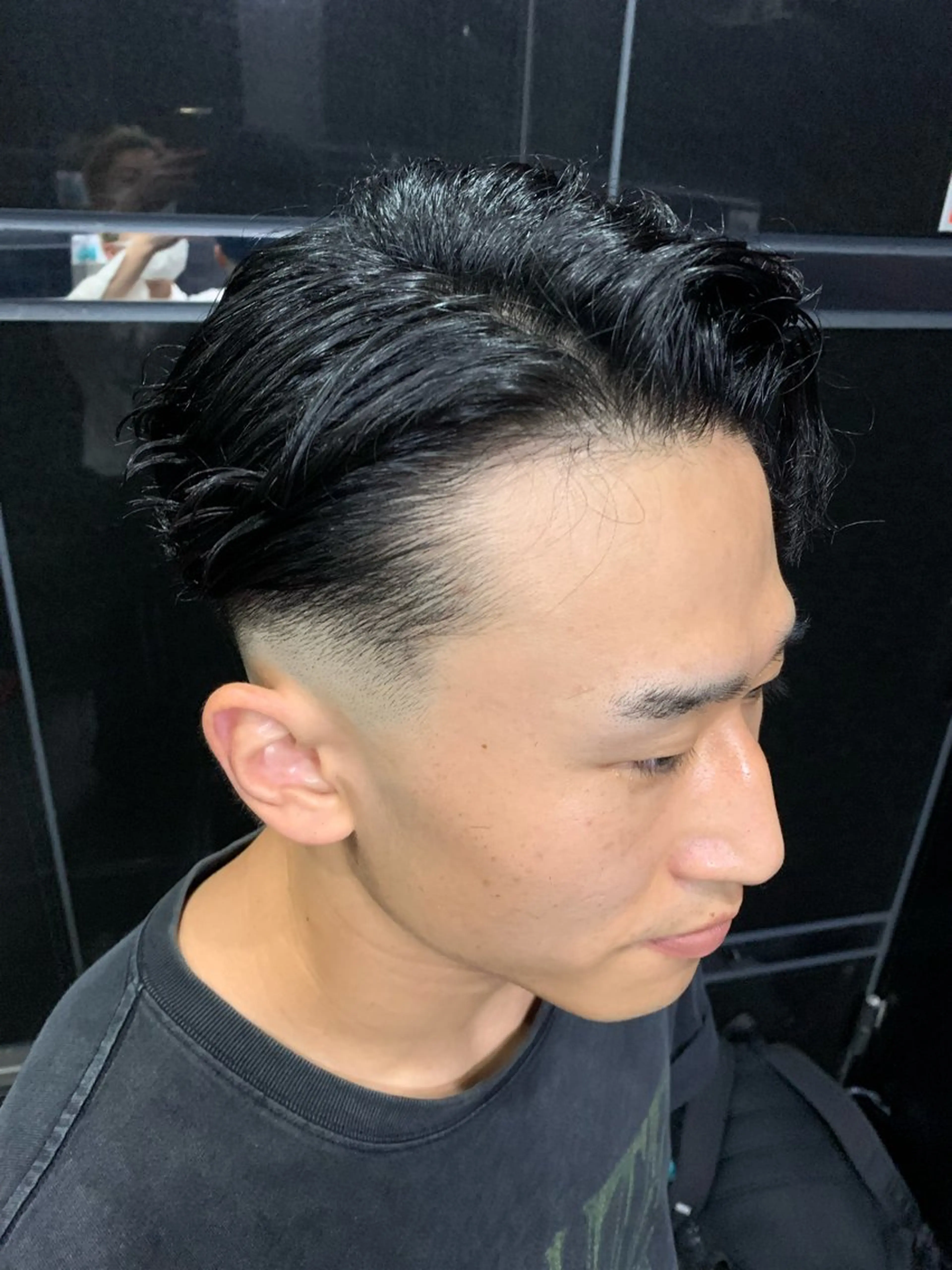 ミディアム パーマ メンズ HIRO銀座　三上 東真のヘアスタイル