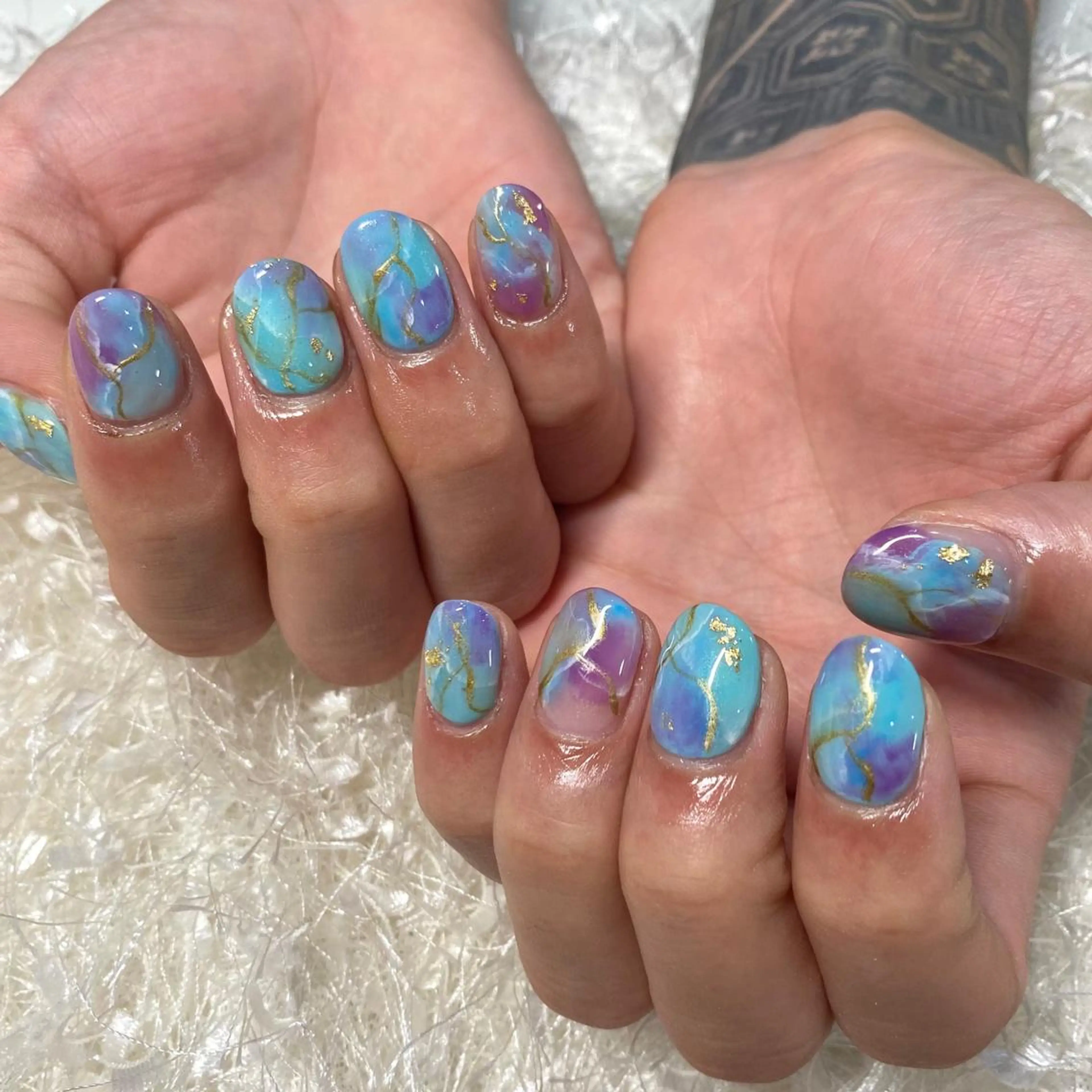 ネイル 長さ出し フットネイル フレンチネイル ジェルネイル グラデーション ハンドネイル Nail&eye Belire 新宿のネイルデザイン
