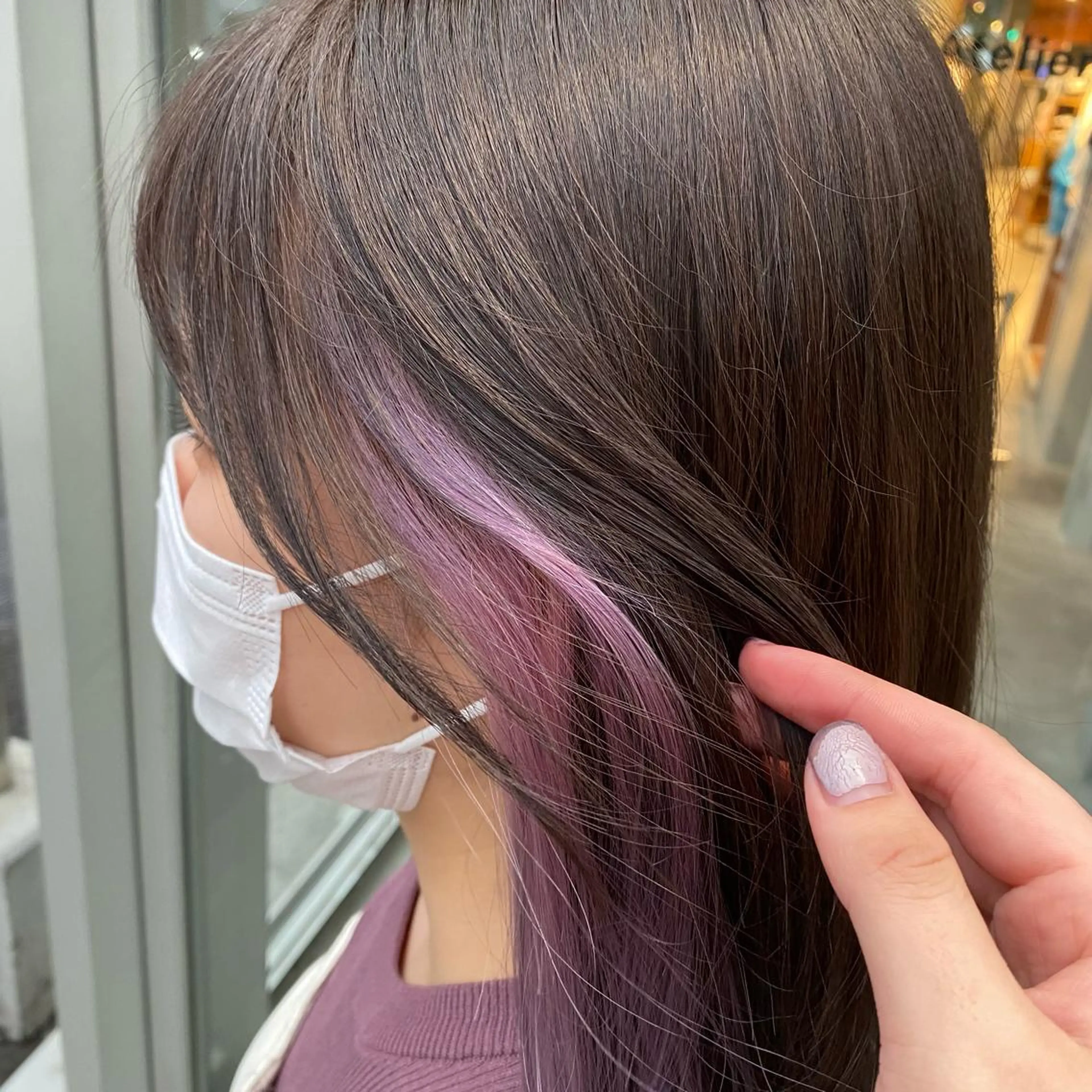 ミディアム カラー ブリーチなし暖色 💗AKARI💗のヘアスタイル