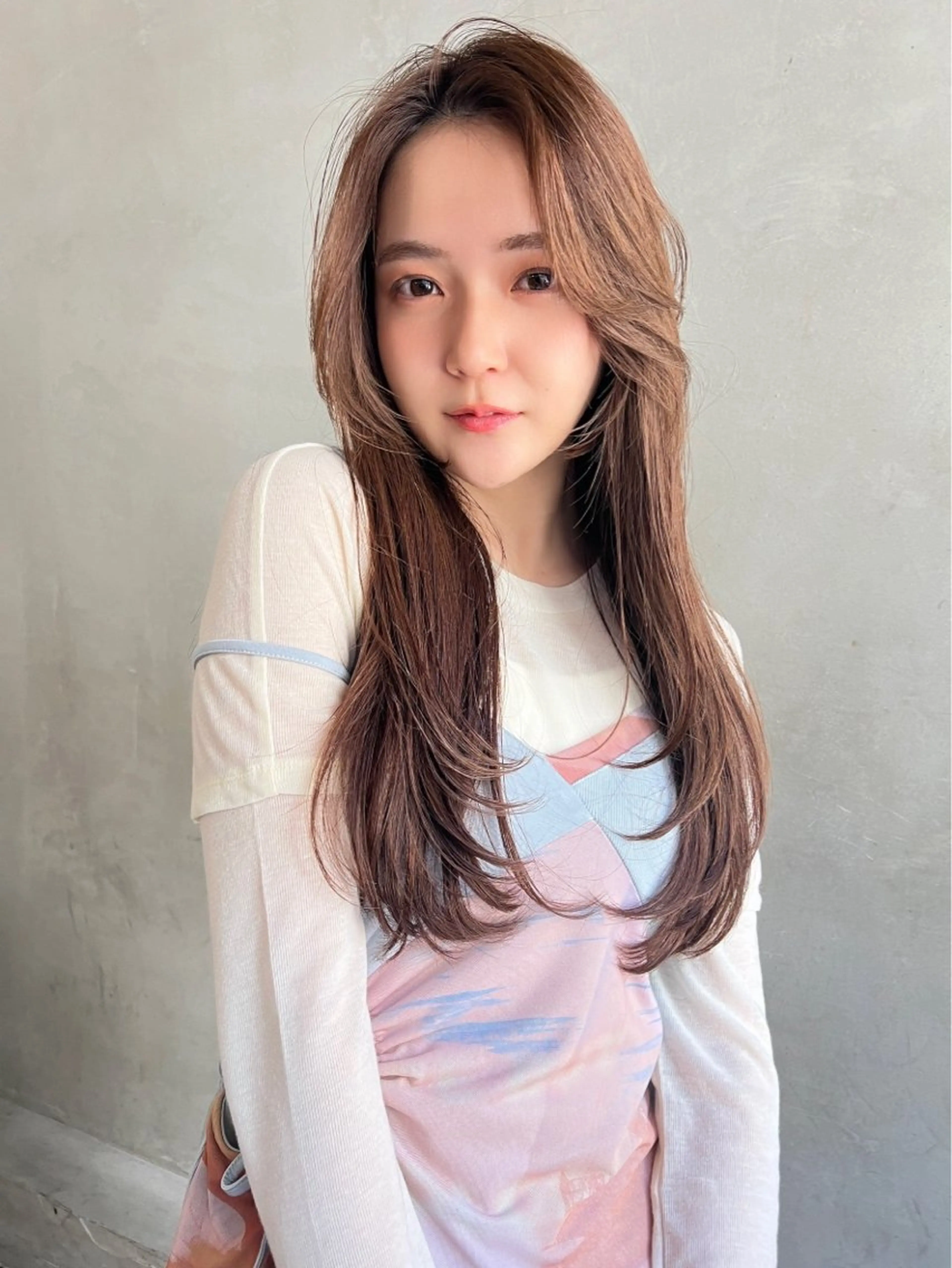 ロング カラー カット ヘアカラー トリートメント ヘアセット 似合わせベージュ 🍯ayumi🍯のヘアスタイル