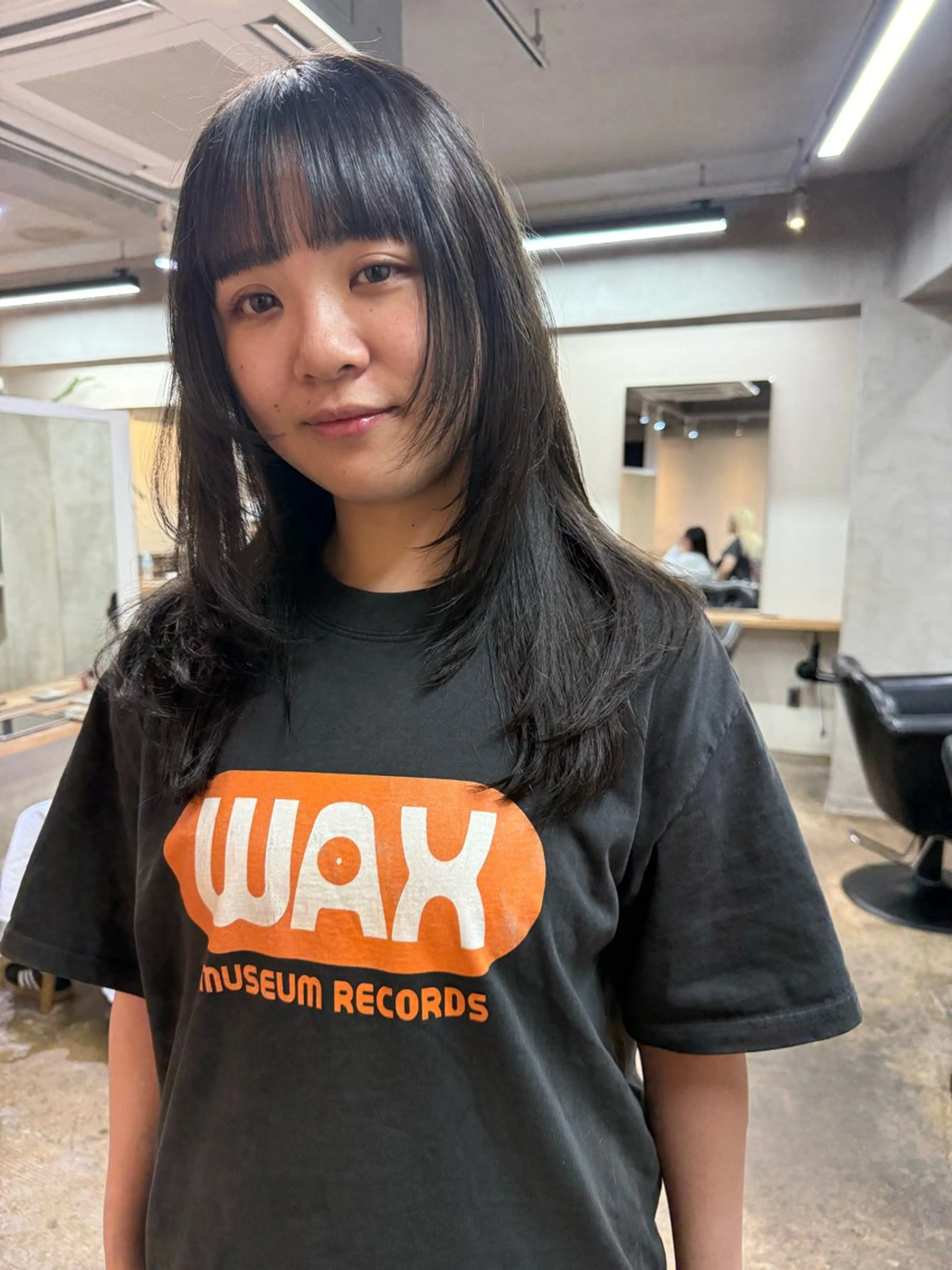 セミロング カラー オリーブグレー レイヤーカット 森貴裕/ベージュ/ パーマ/オリーブのヘアスタイル