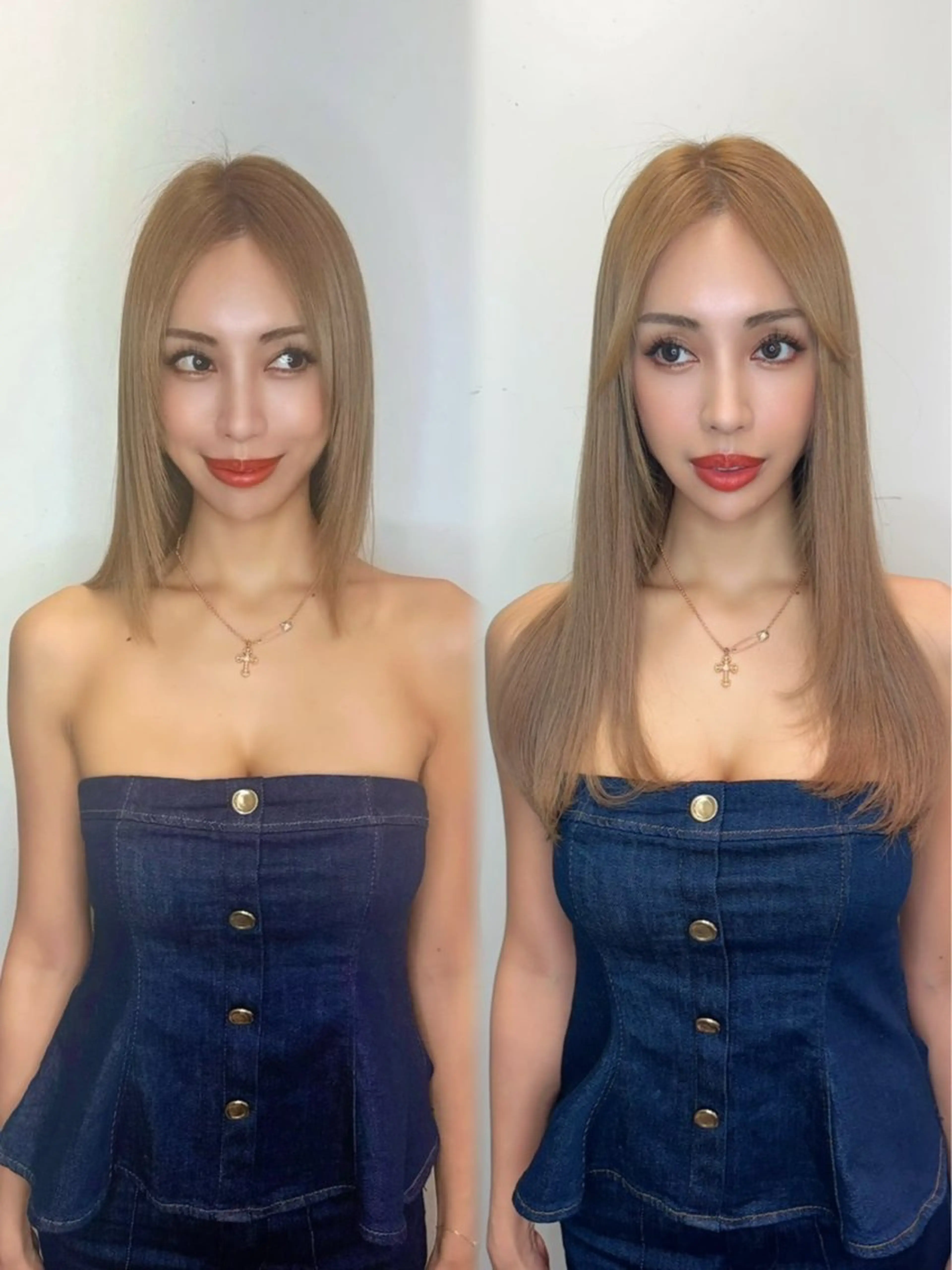 ロング カラー ヘアアレンジ エクステ vizz by el yts 北谷エクステのヘアスタイル