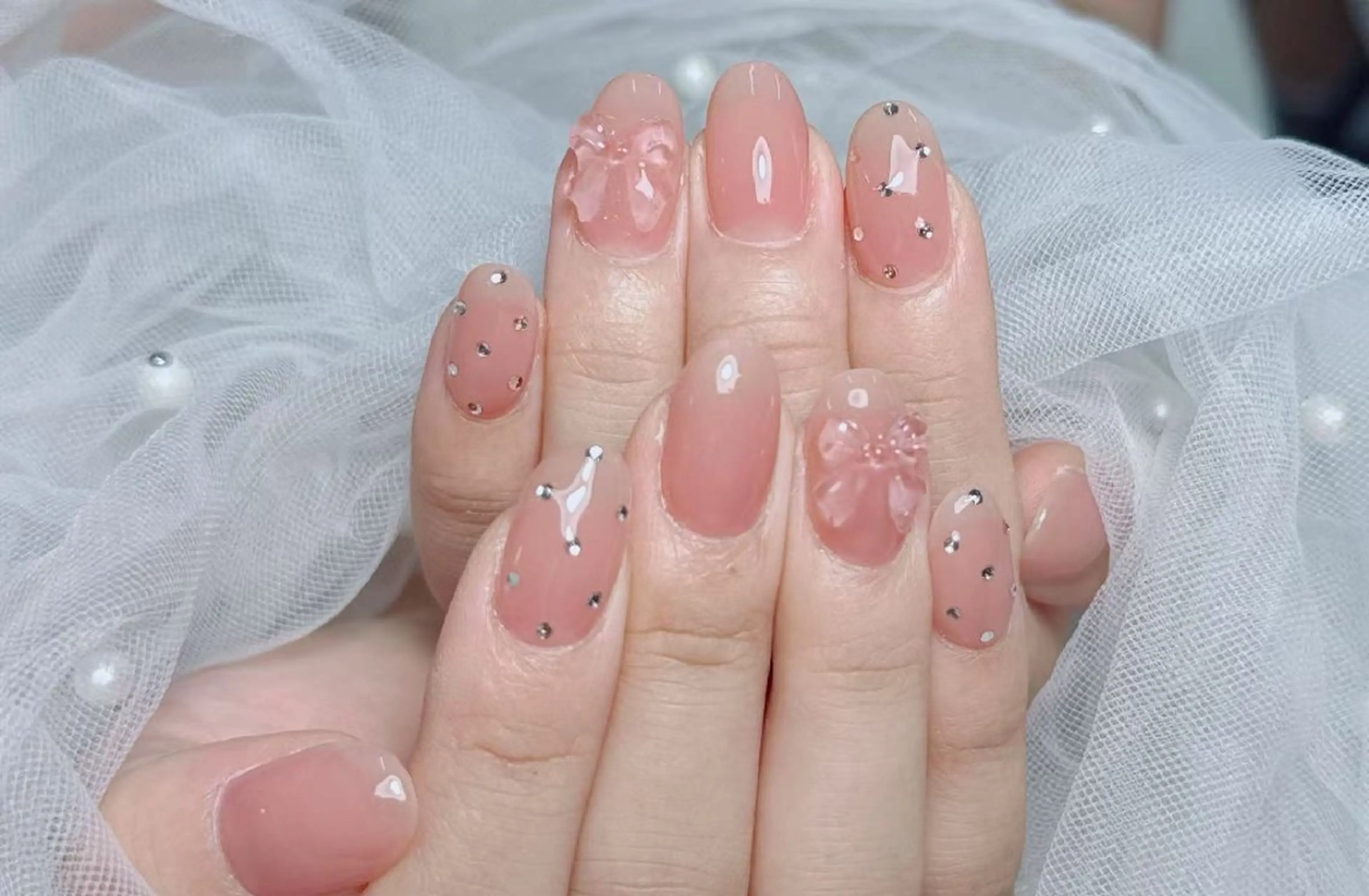 ネイル オーロラネイル チークネイル 長さ出し フットネイル フレンチネイル ハンドネイル ＫＯ ＫＯのネイルデザイン