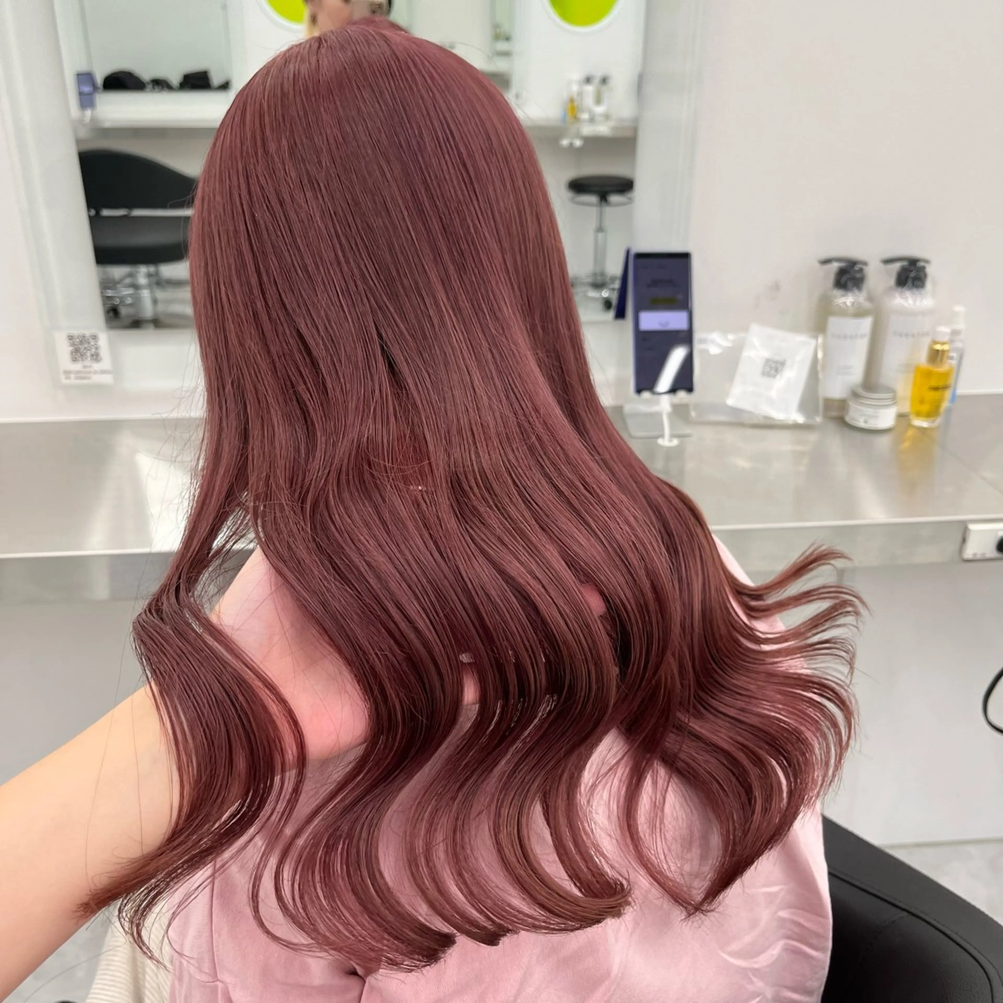 ロング ヘアカラー トリートメント 💗韓国暖色ヘア NO.1💗🪽のヘアスタイル