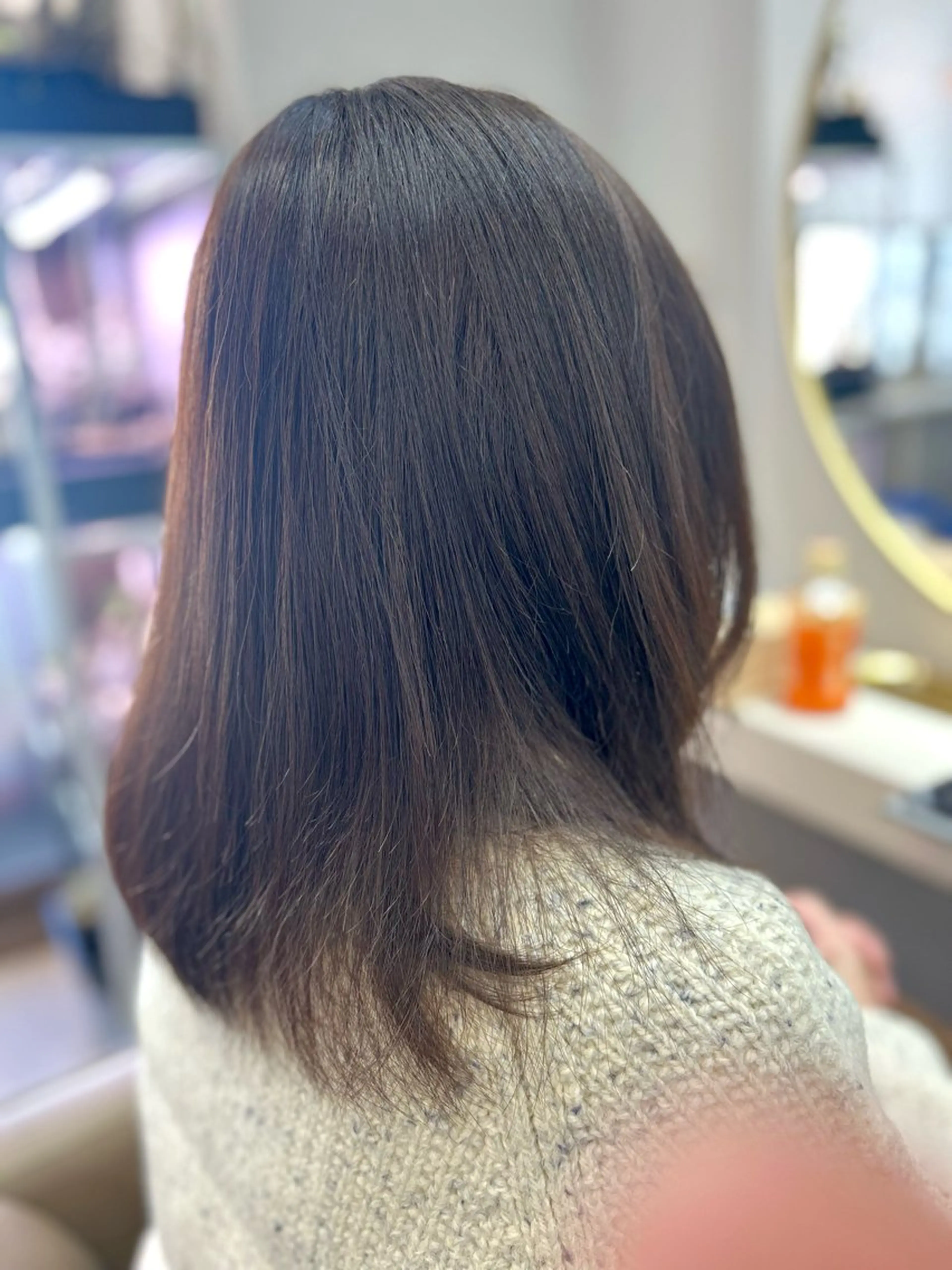 セミロング レイヤーカット カット ヘアカラー 池田 太一のヘアスタイル