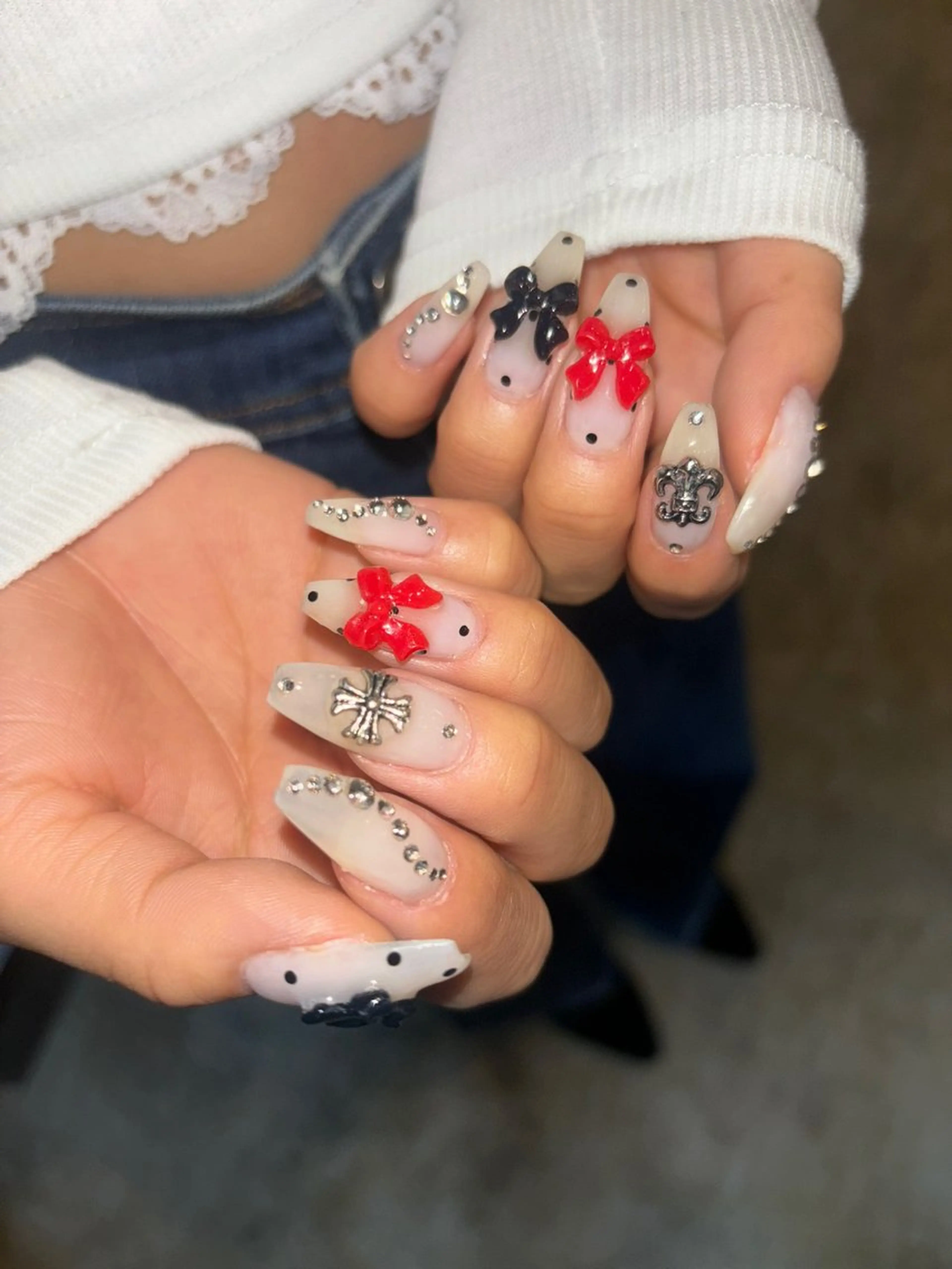 🥇🍒新規限定🍒【自爪】 < オフあり > 90分アート #持ち込みOK #パーツつけ放題 #オフ&指名料込みの写真