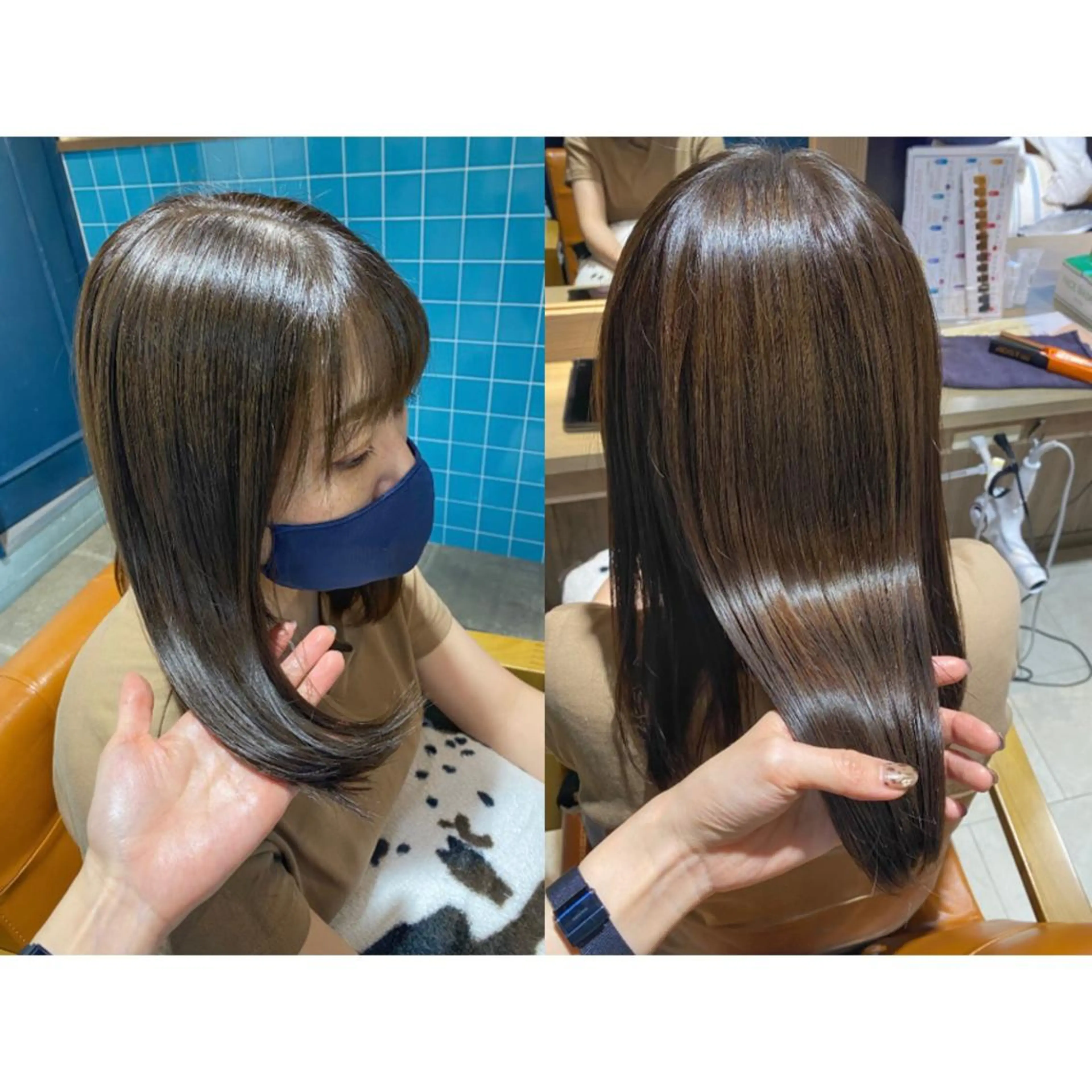 カラー ベージュカラー カット トリートメント 🐻結んで可愛い hair EMI🐻のヘアスタイル