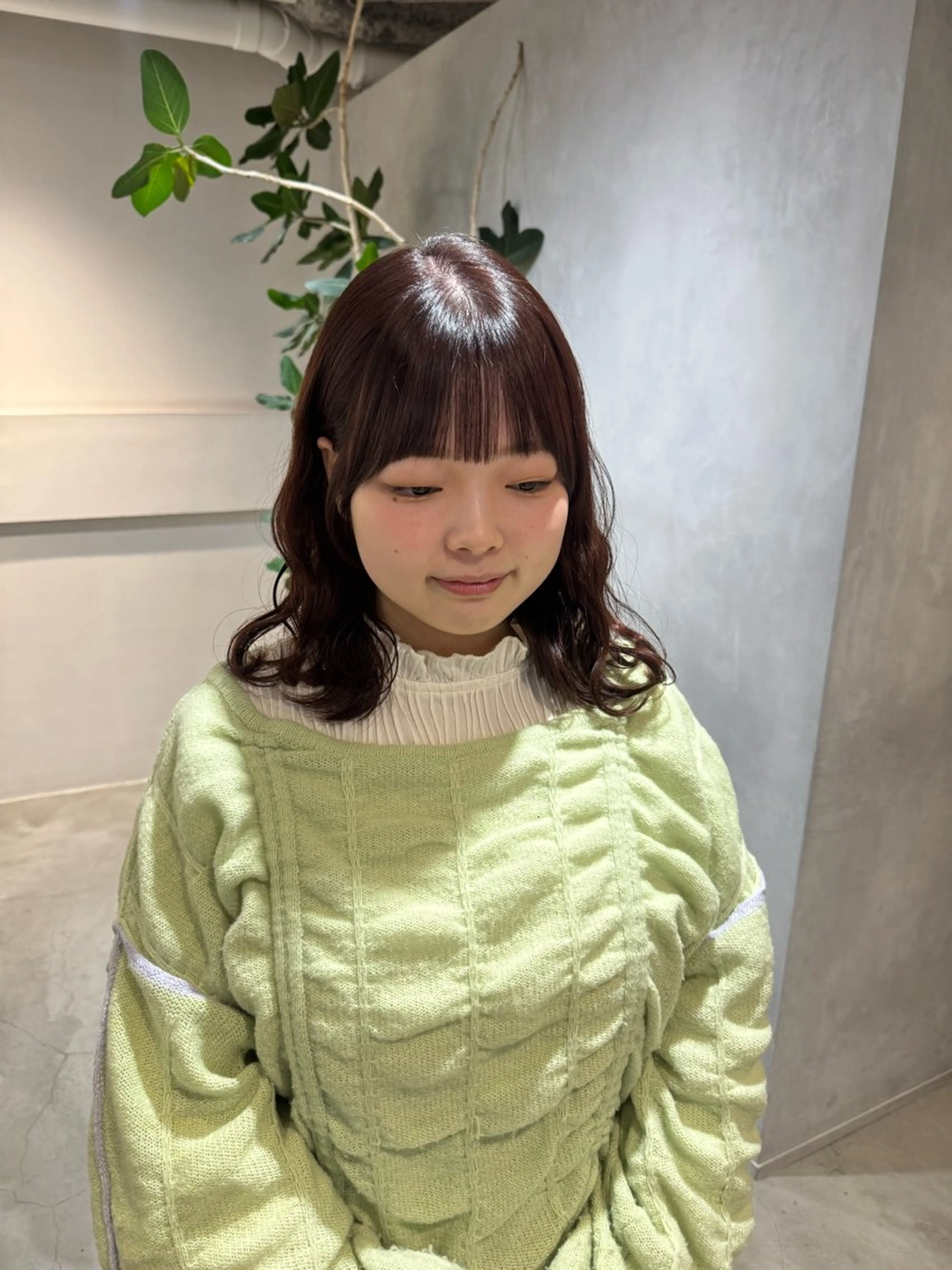 セミロング カット ヘアカラー トリートメント 顔周りcut・ご相談 ＝新宿しずく🇰🇷のヘアスタイル