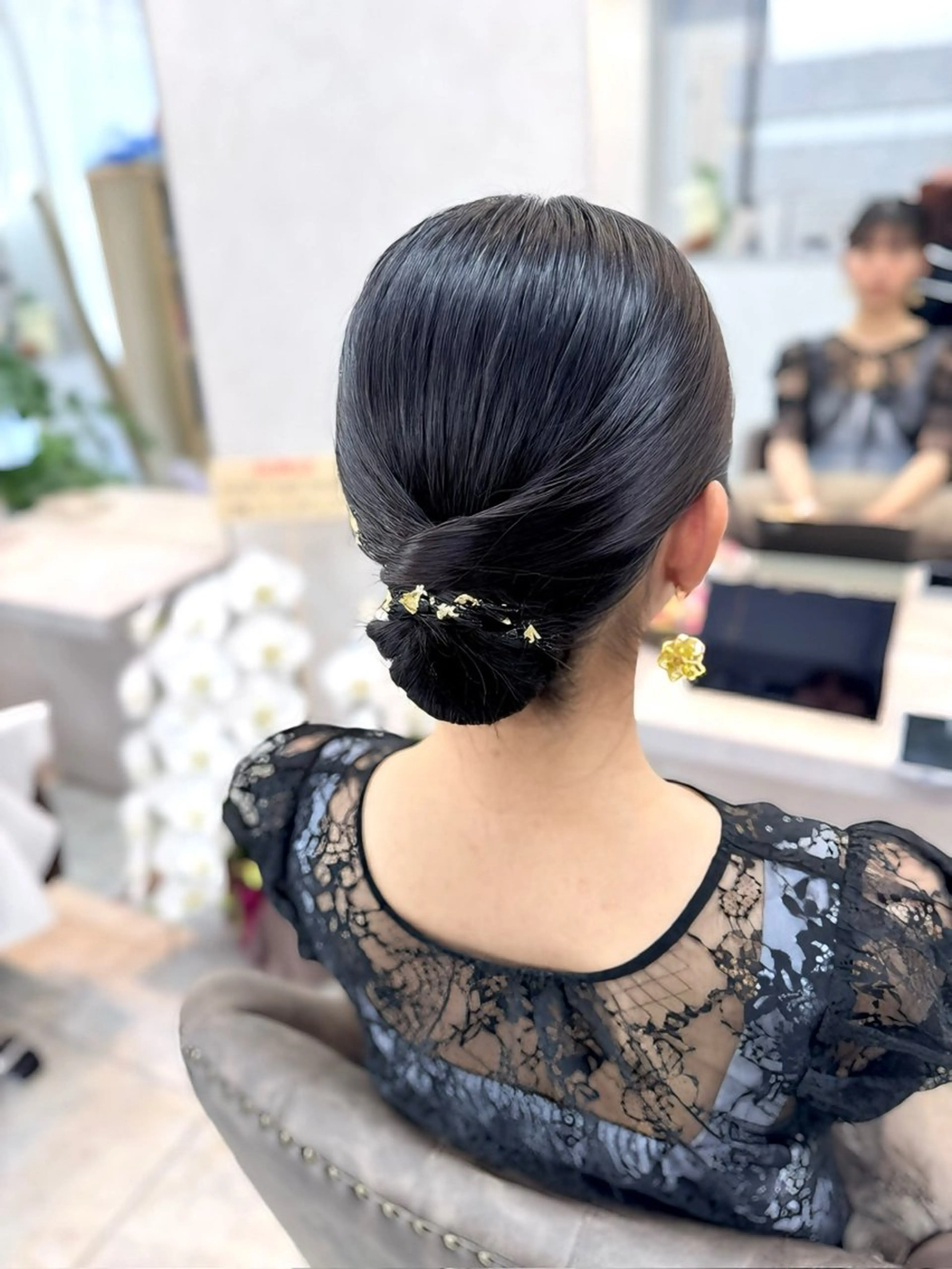 ミディアム ヘアアレンジ ヘアセット 伊藤 栄子のヘアスタイル