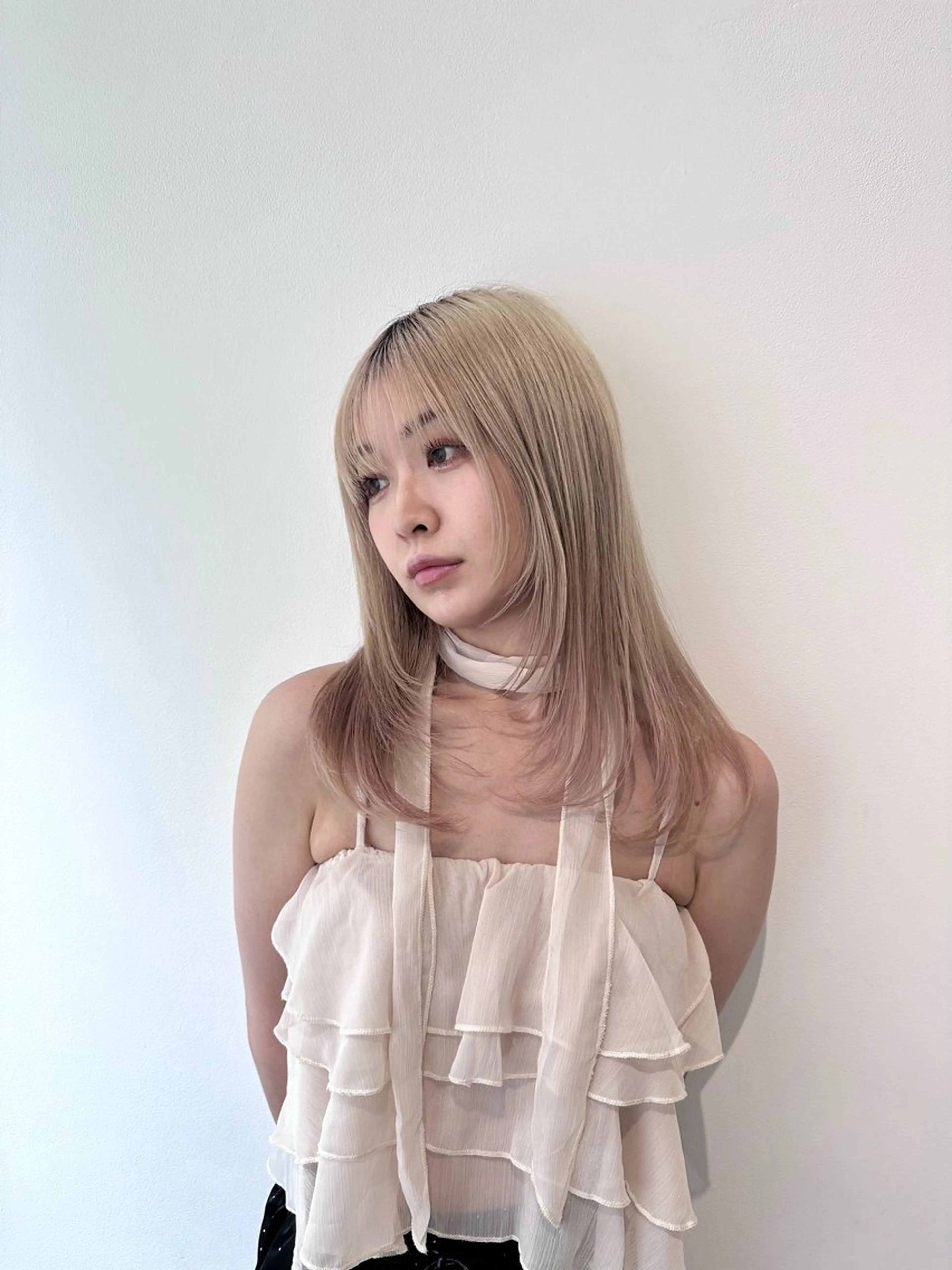 セミロング カラー 原宿/韓国ボブ /くびれボブ/優希のヘアスタイル