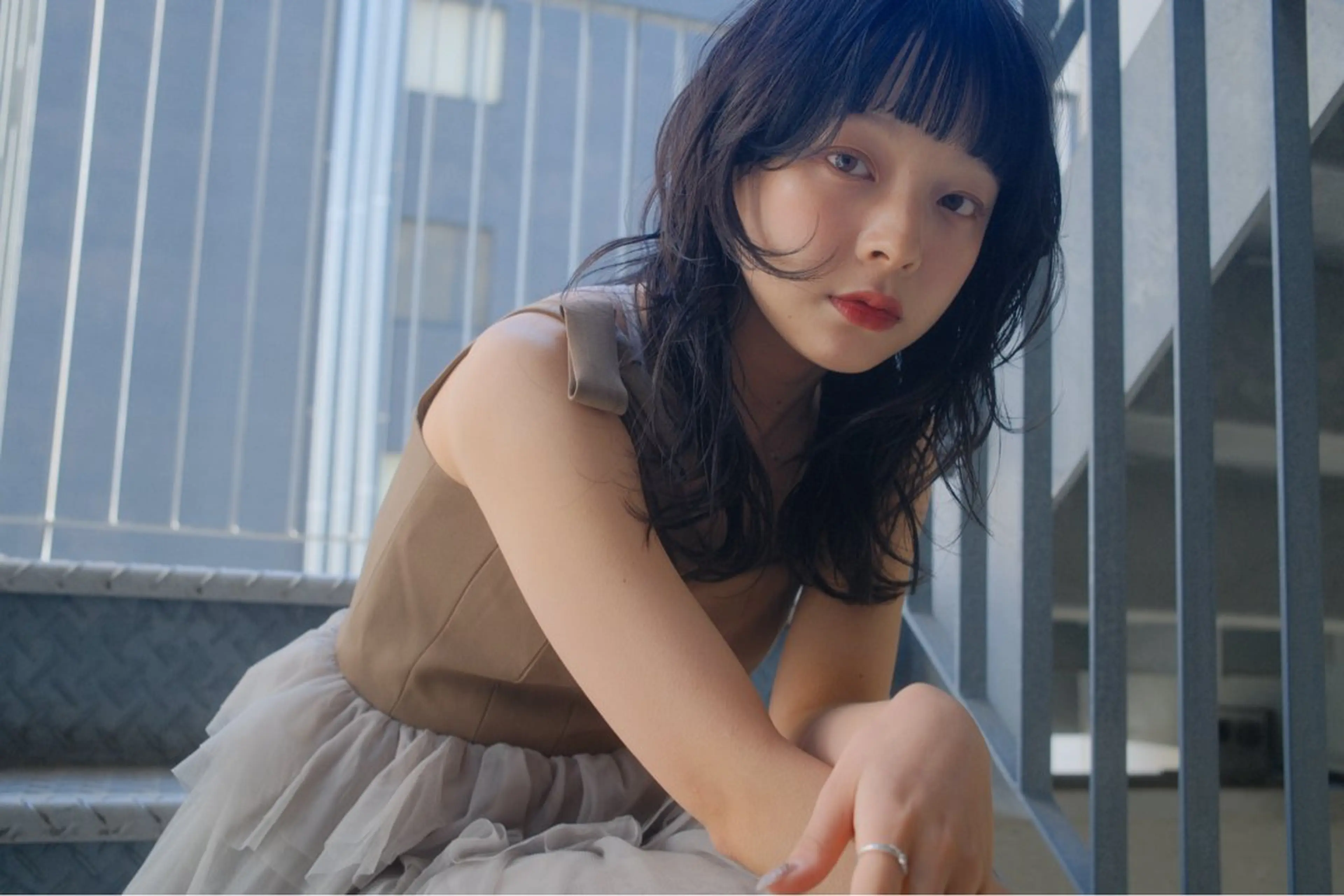 ミディアム 梅田/レイヤーモデル 花音のヘアスタイル