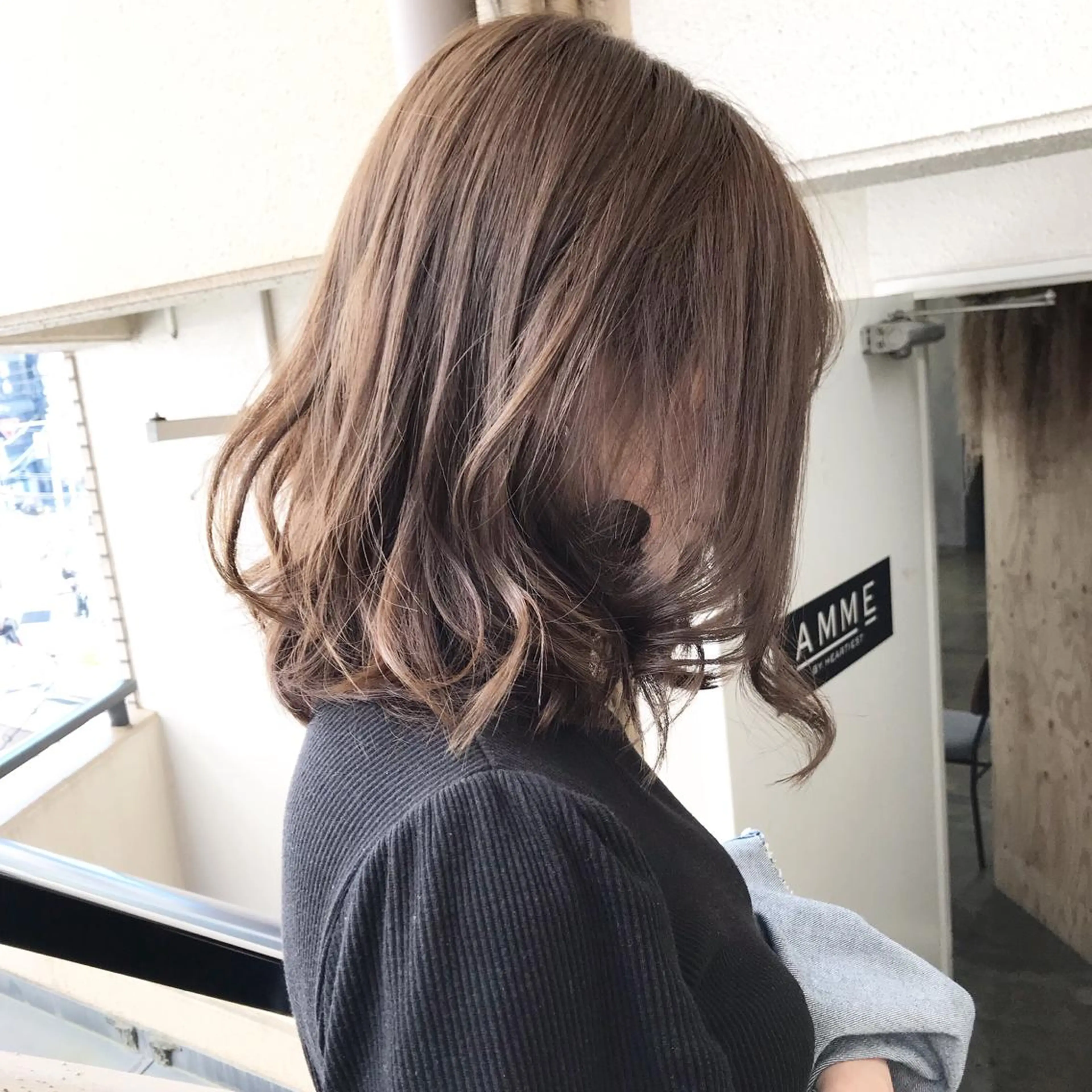 ミディアム カラー アッシュ ベージュカラー 💎髪質改善💎 デザイナーshinのヘアスタイル