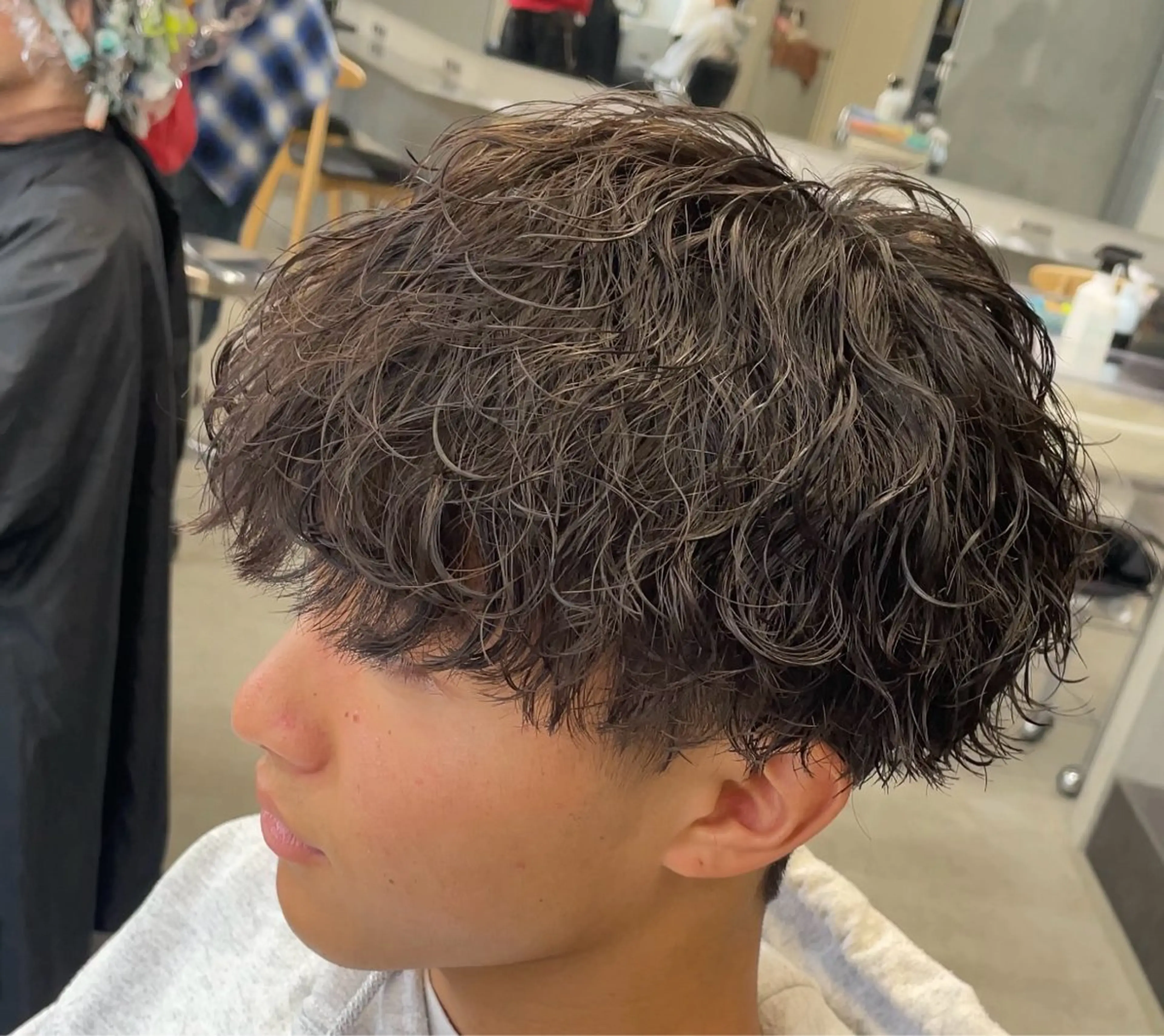 ミディアム パーマ ヘアアレンジ メンズ fifth 石川 凪のヘアスタイル