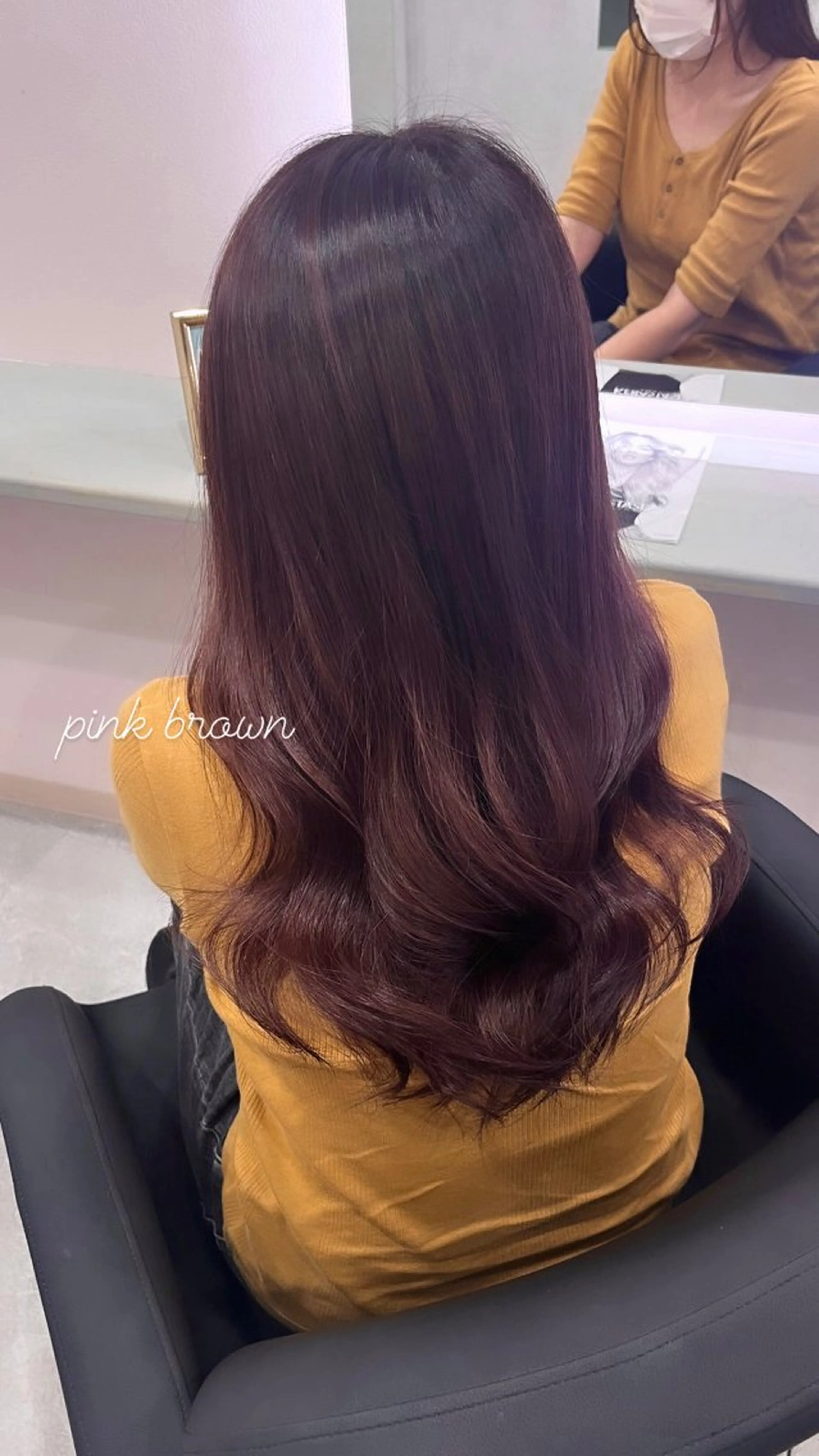ロング ピンクブラウン 🎀柔らか暖色カラ ー💕sayakaのヘアスタイル