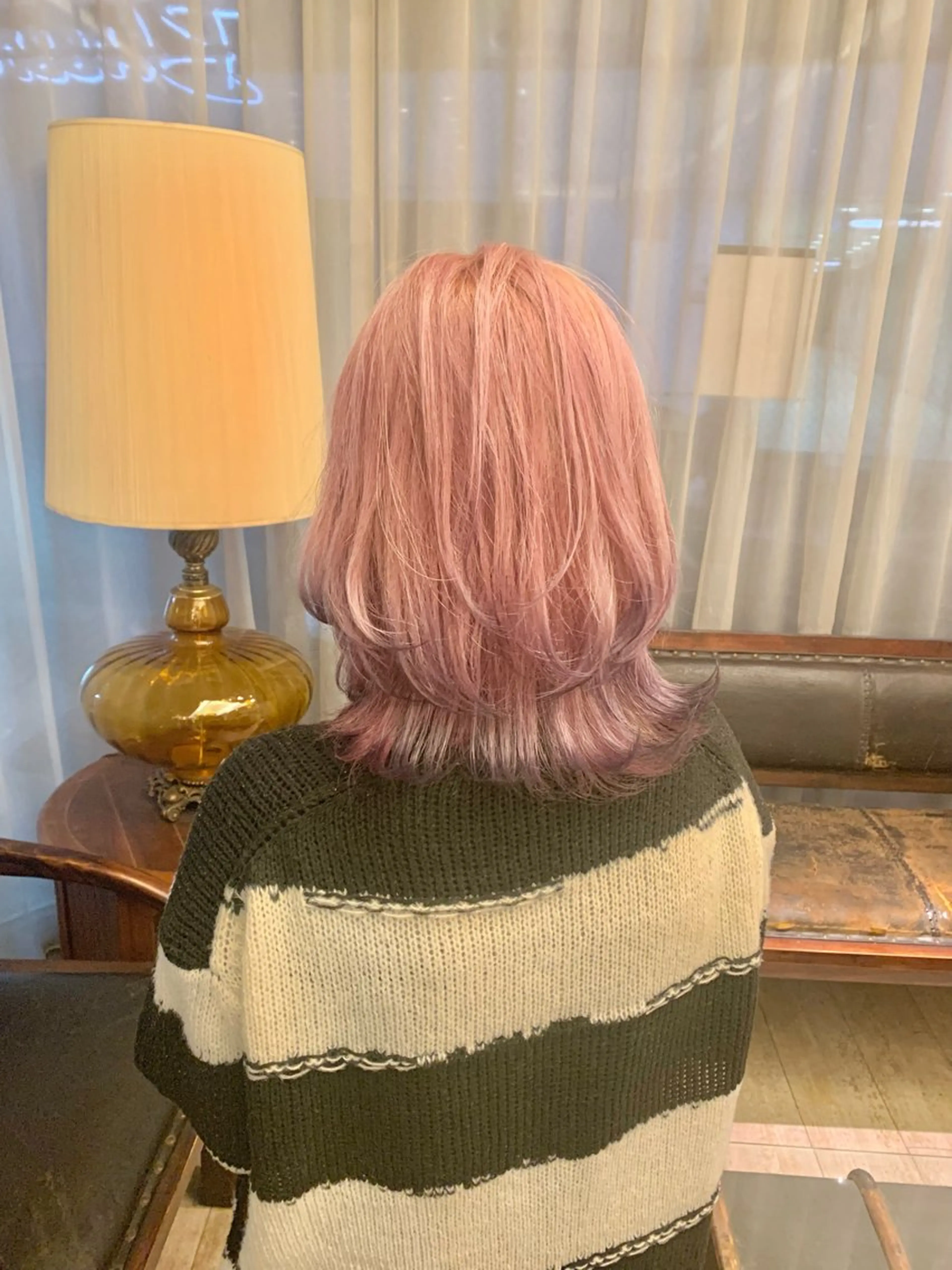 ミディアム カラー ラベンダーカラー ピンクカラー ピンクラベンダー ヘアカラー トリートメント 髪質改善＊韓国ヘア＊ レイヤー＊IBUKIのヘアスタイル