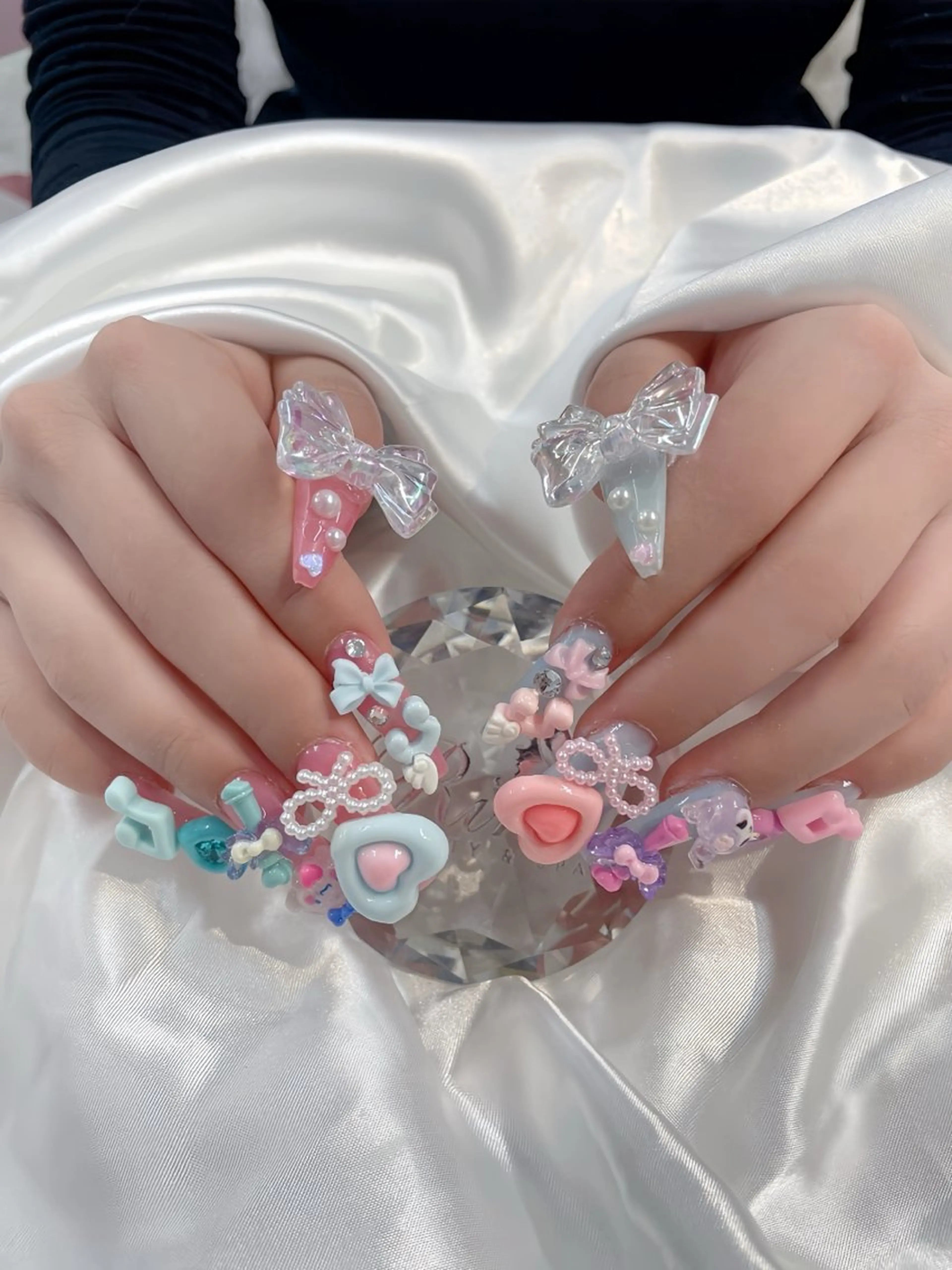 ネイル アートネイル ロングネイル ニュアンスネイル スカルプネイル ネイルチップ ハンドネイル Rin Nail 新大久保店のネイルデザイン
