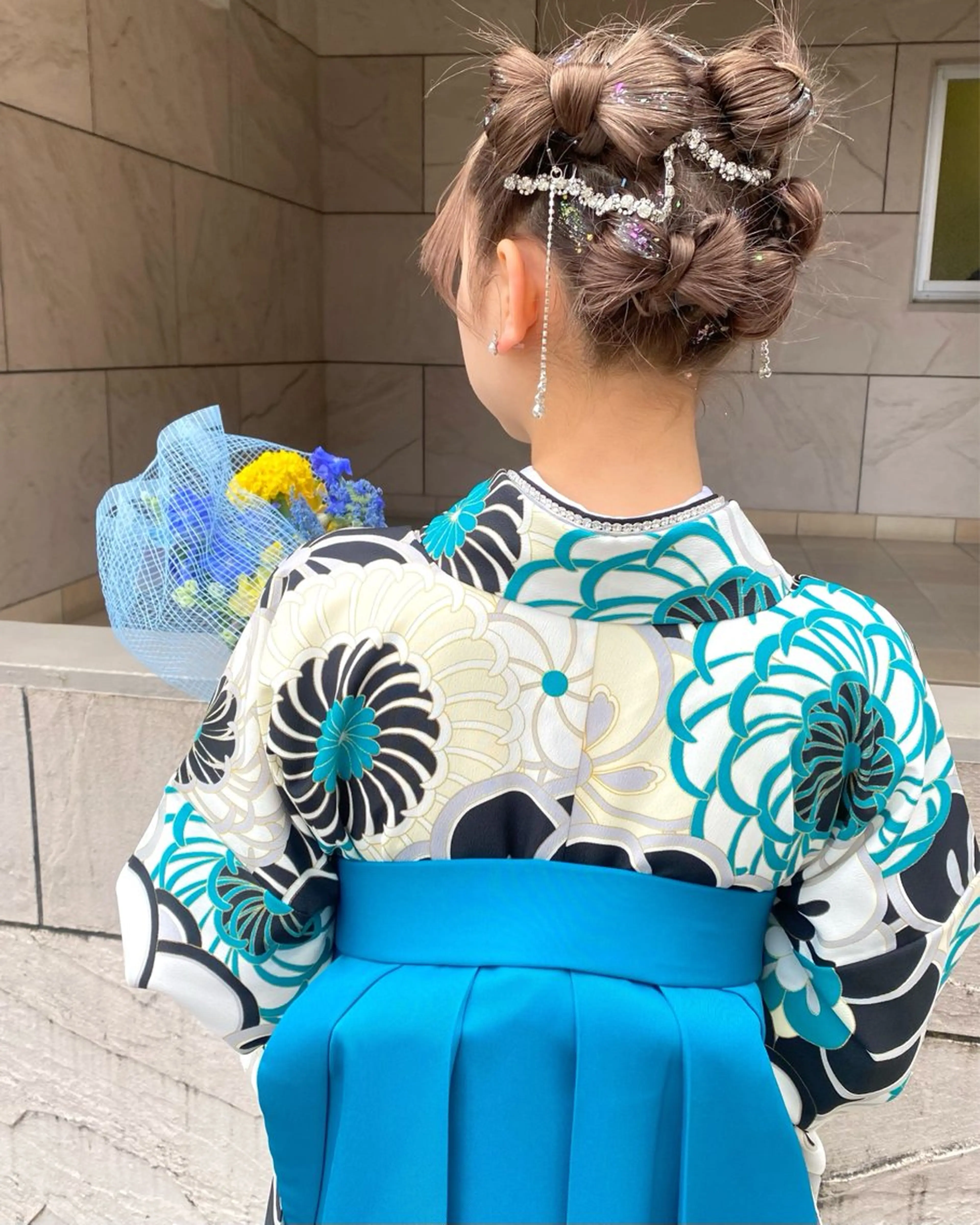 ヘアアレンジ 成人式 卒業式のヘアスタイル ヘアセット mizuki/ピンク ベージュ.レイヤーのヘアスタイル