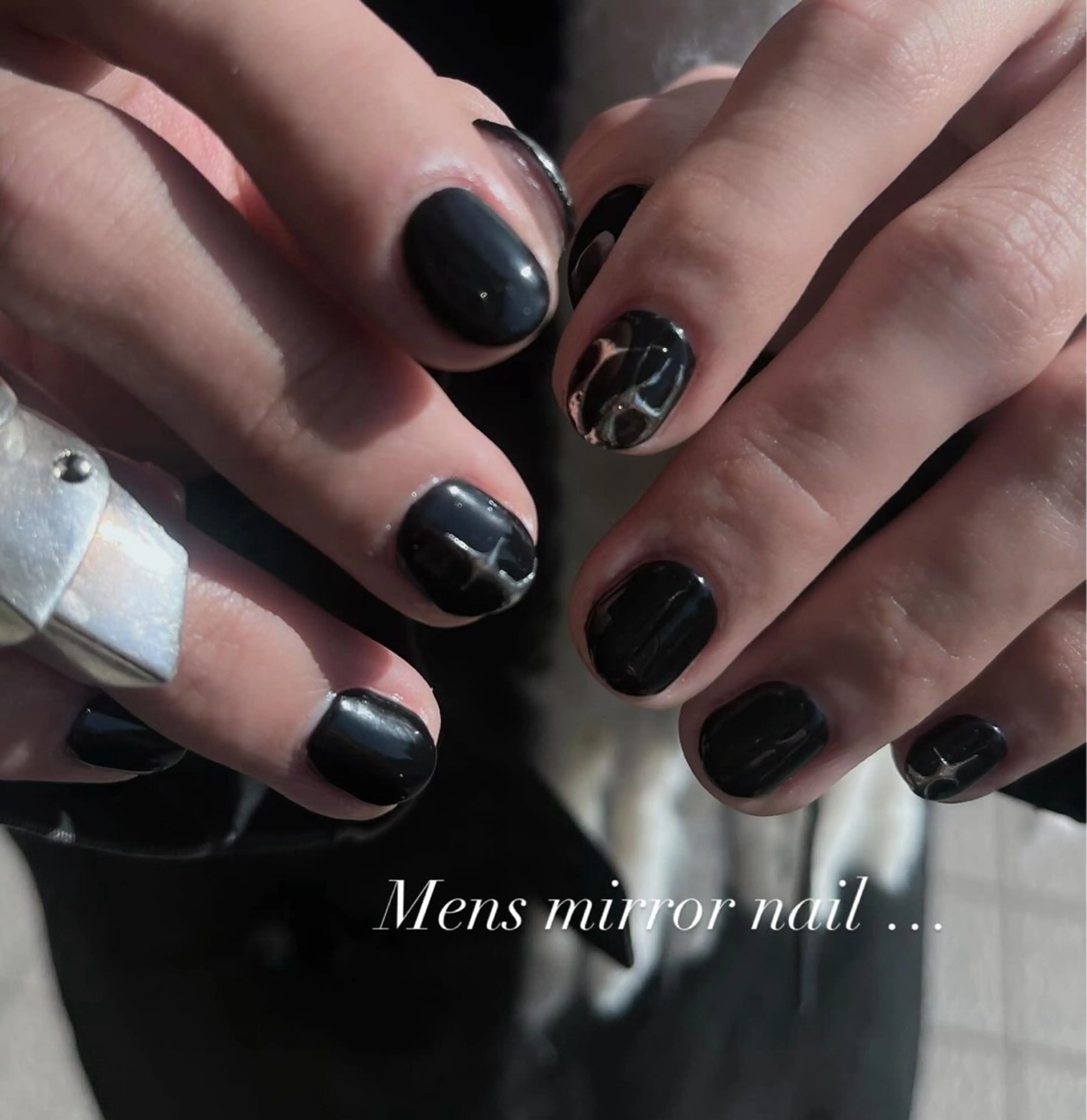 ネイル メンズネイル ミラーネイル ハンドネイル MSLASH SOL 鈴木/トレンドネイルのネイルデザイン