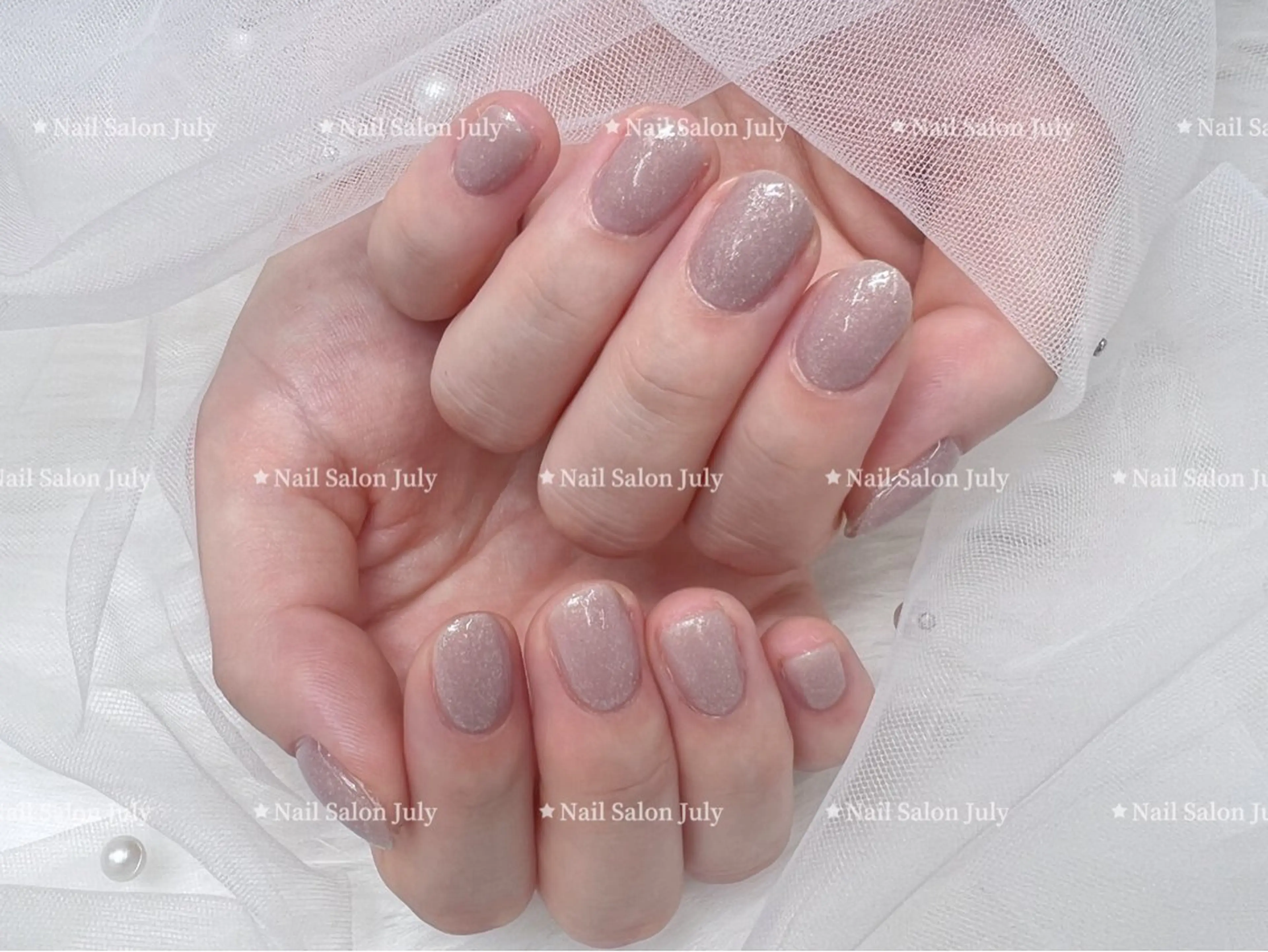 ネイル アートネイル オーロラネイル ジェルネイル ガーリー キラキラネイル July モモのネイルデザイン