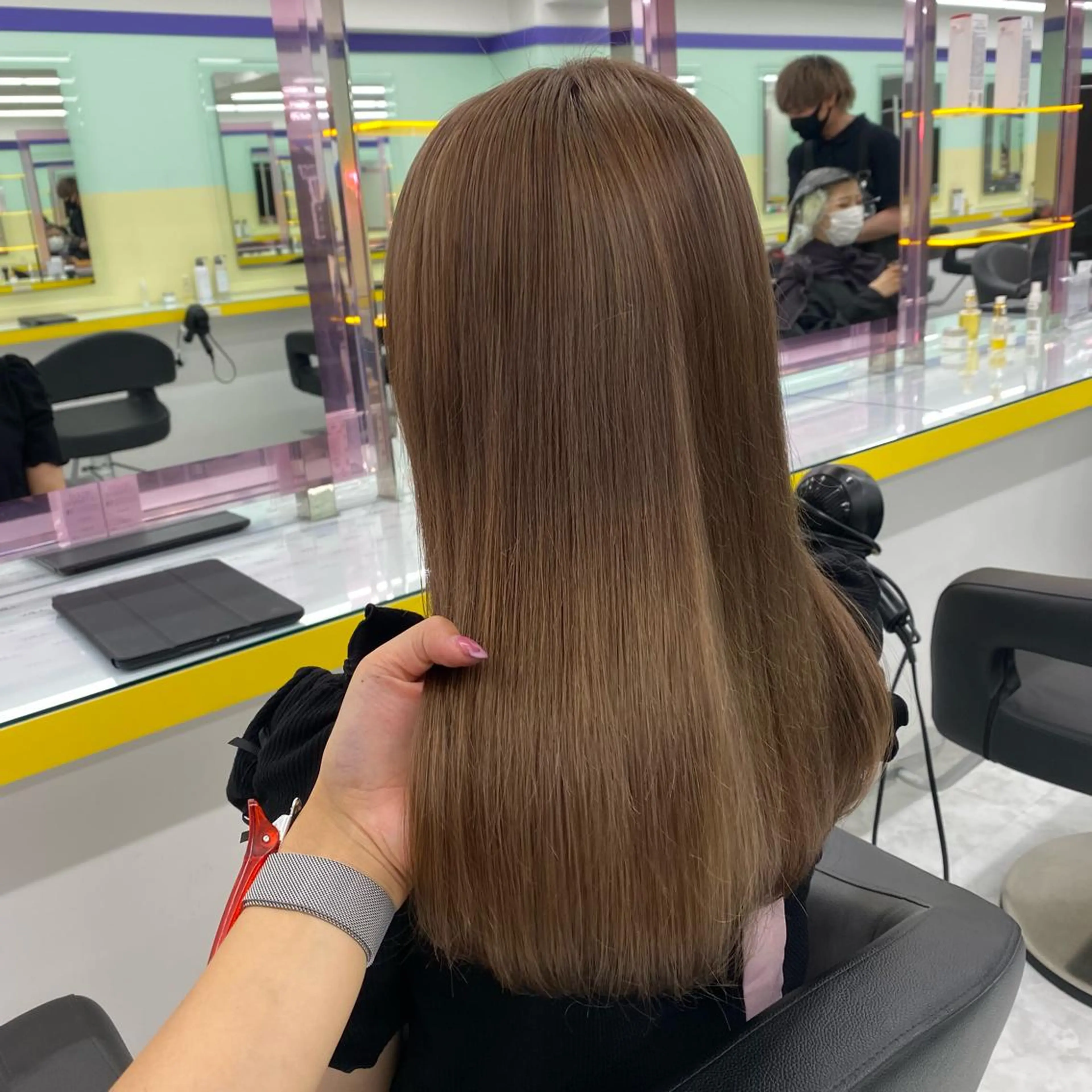 セミロング カラー ヘアアレンジ ヘアカラー トリートメント GOTODAY shair salon 横浜mare店所属・mai🍑暖色カラー /レイヤー💖のヘアスタイル