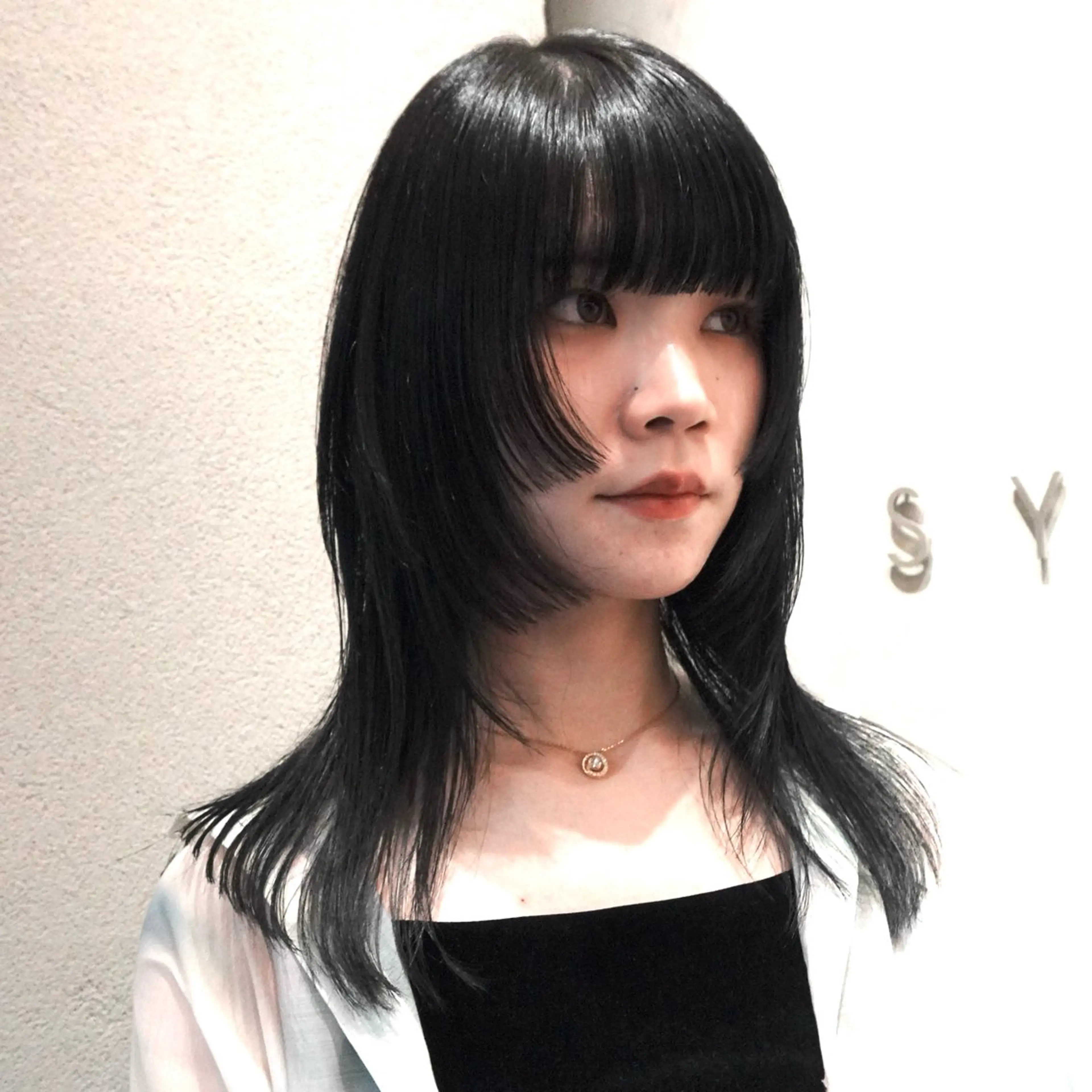 セミロング カット ヘアカラー レイヤーカット🪄 ヘアセット🪄シホのヘアスタイル