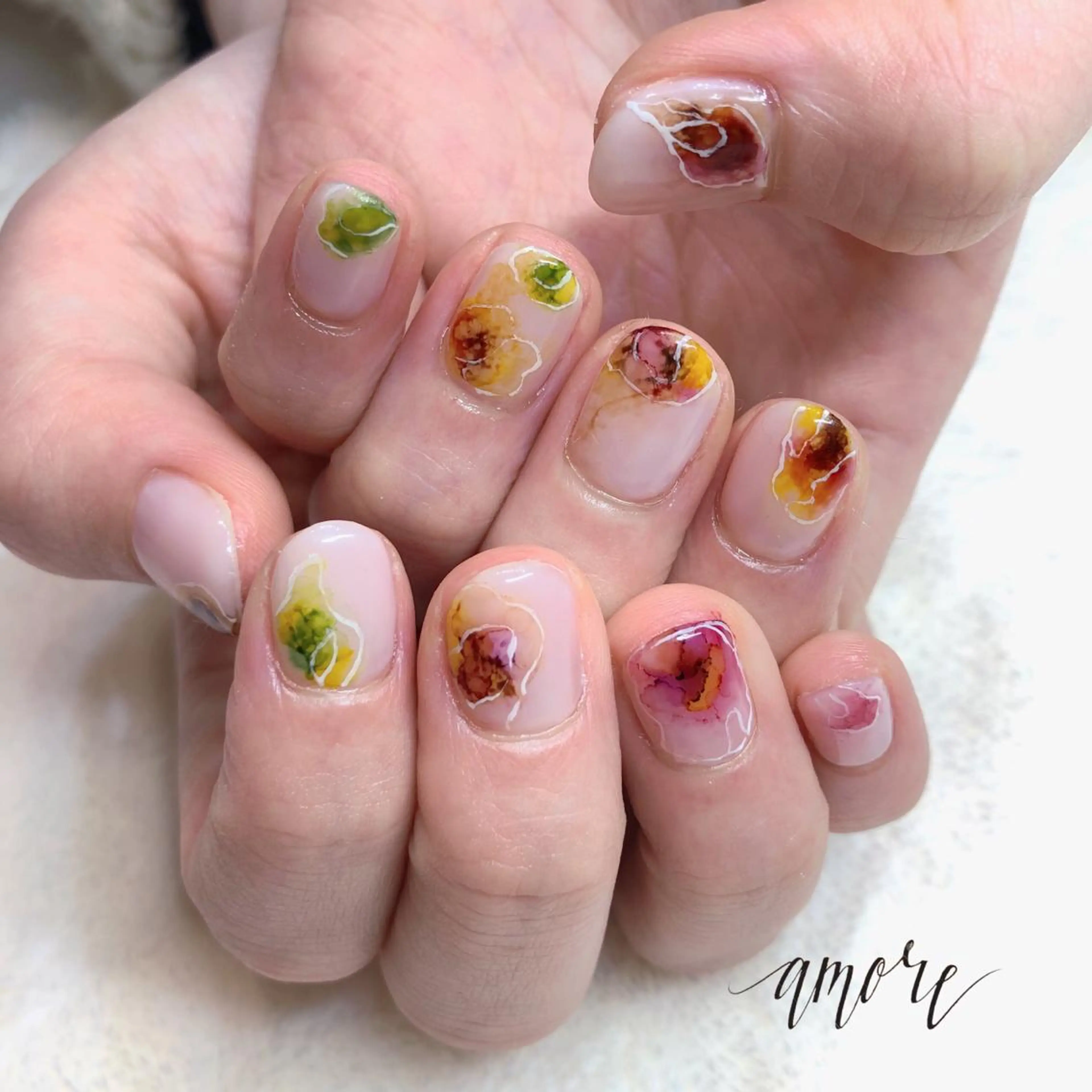 ネイル ジェルネイル ニュアンスネイル 春ネイル You kyehwaのネイルデザイン